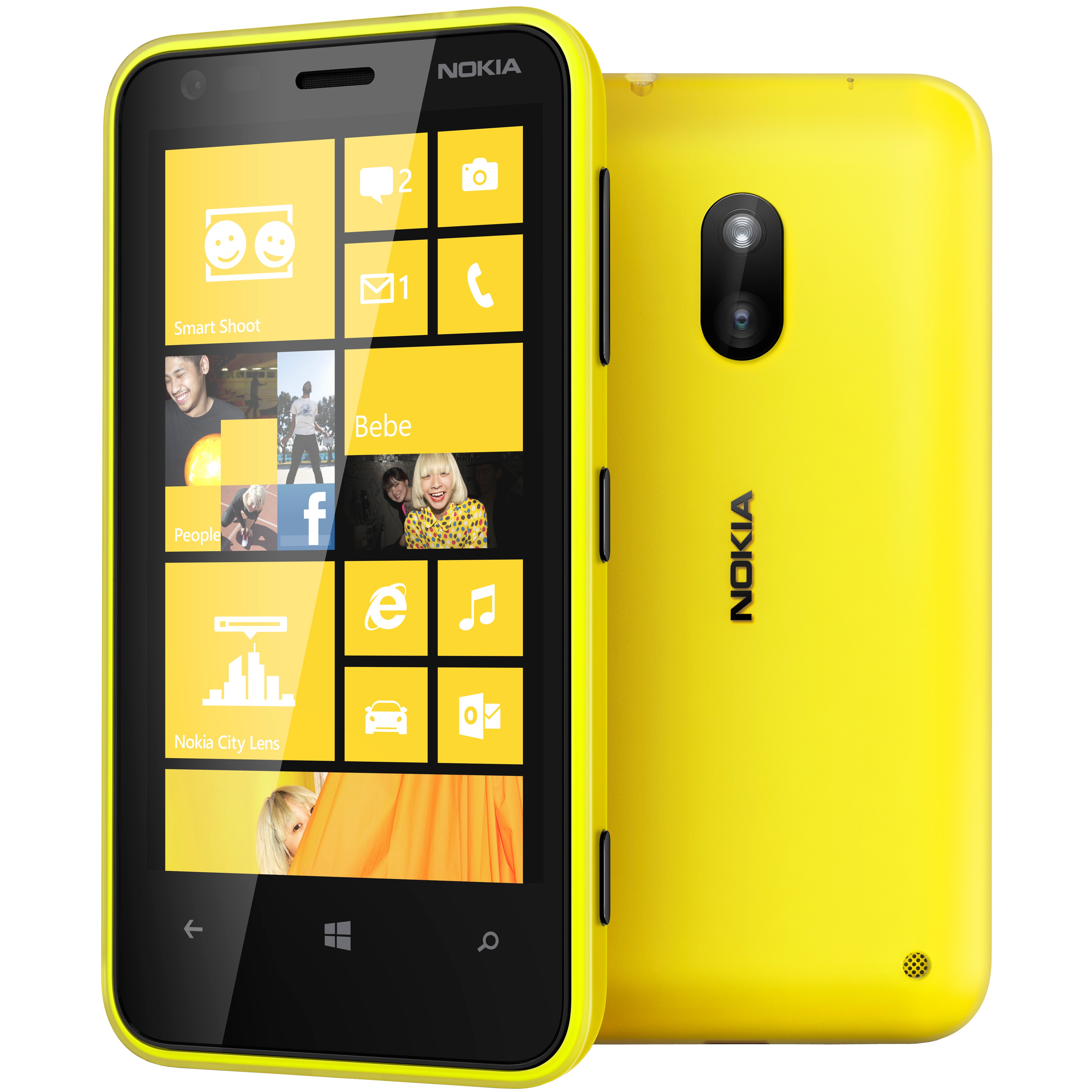 Nokia Lumia 620 smartphone (gul)