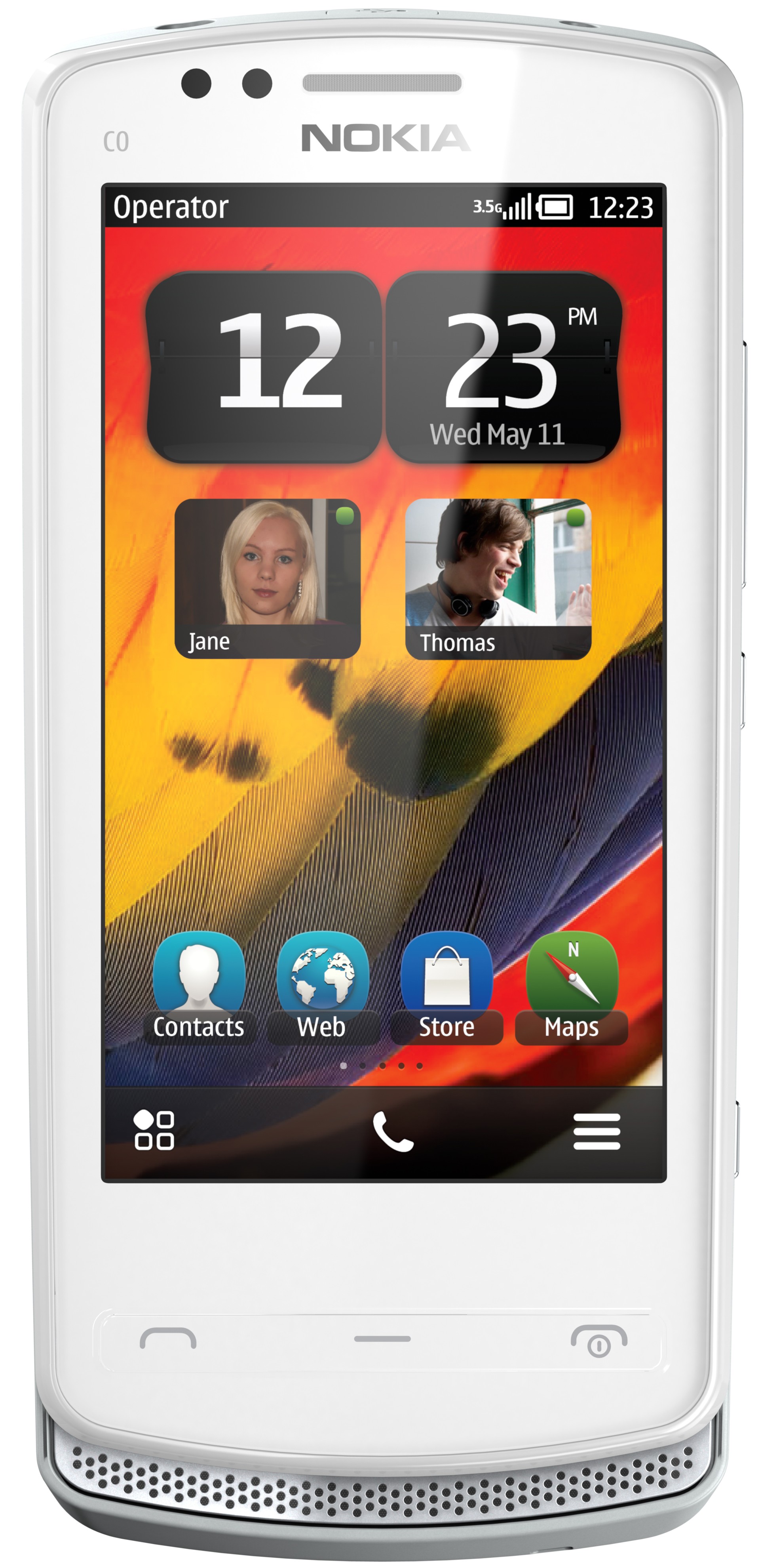 Nokia 700 smarttelefon (hvit)