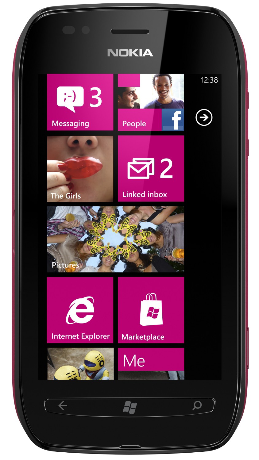 Nokia Lumia 710 black/fuchsia - mobil