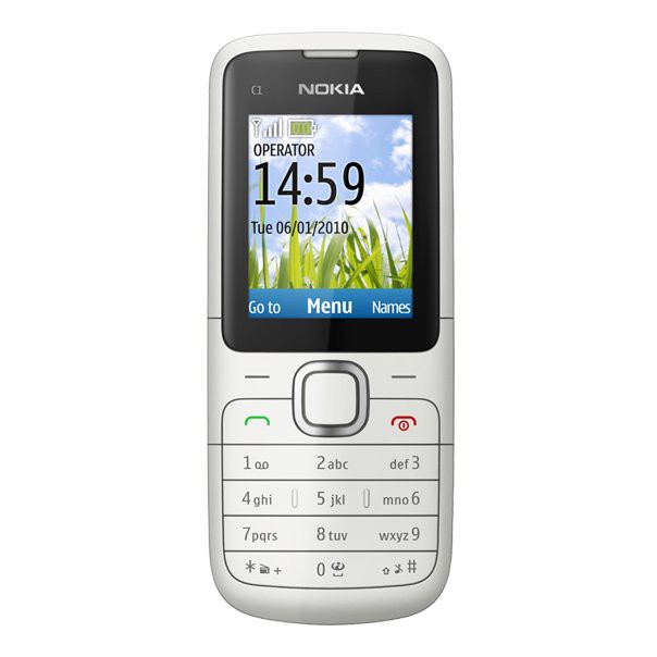 Nokia C1-01 svetlo šed&yacute;- mobil