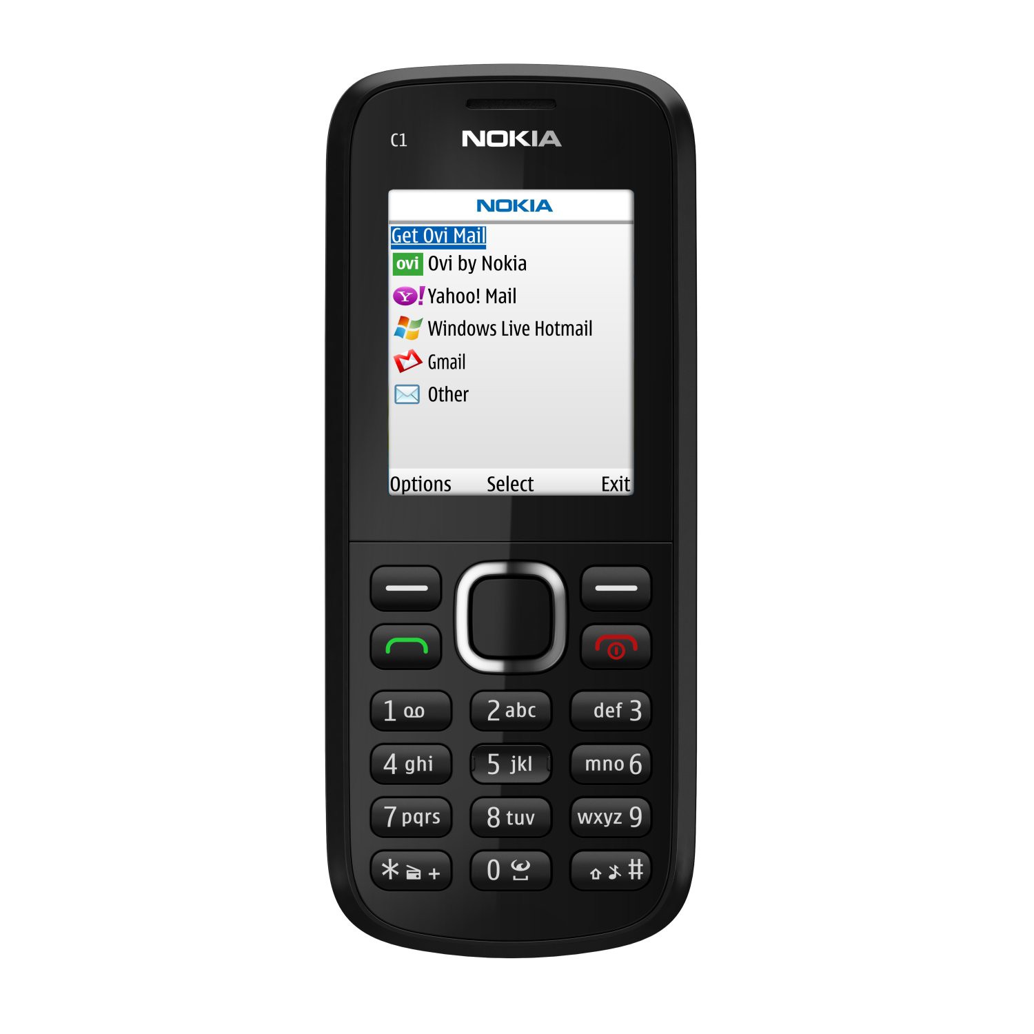 Nokia C1-02 čern&aacute; (black)- mobil