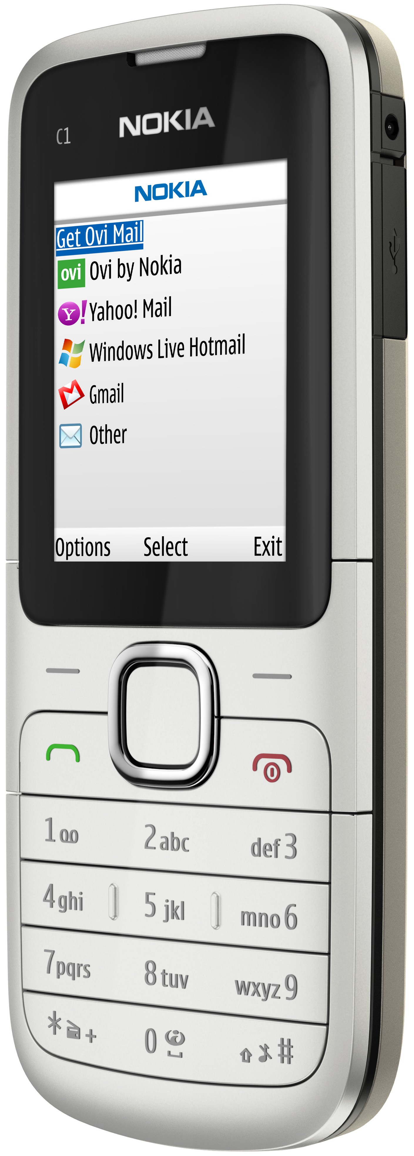 Nokia C1-01 Mobiltelefon (varmgr&aring;)