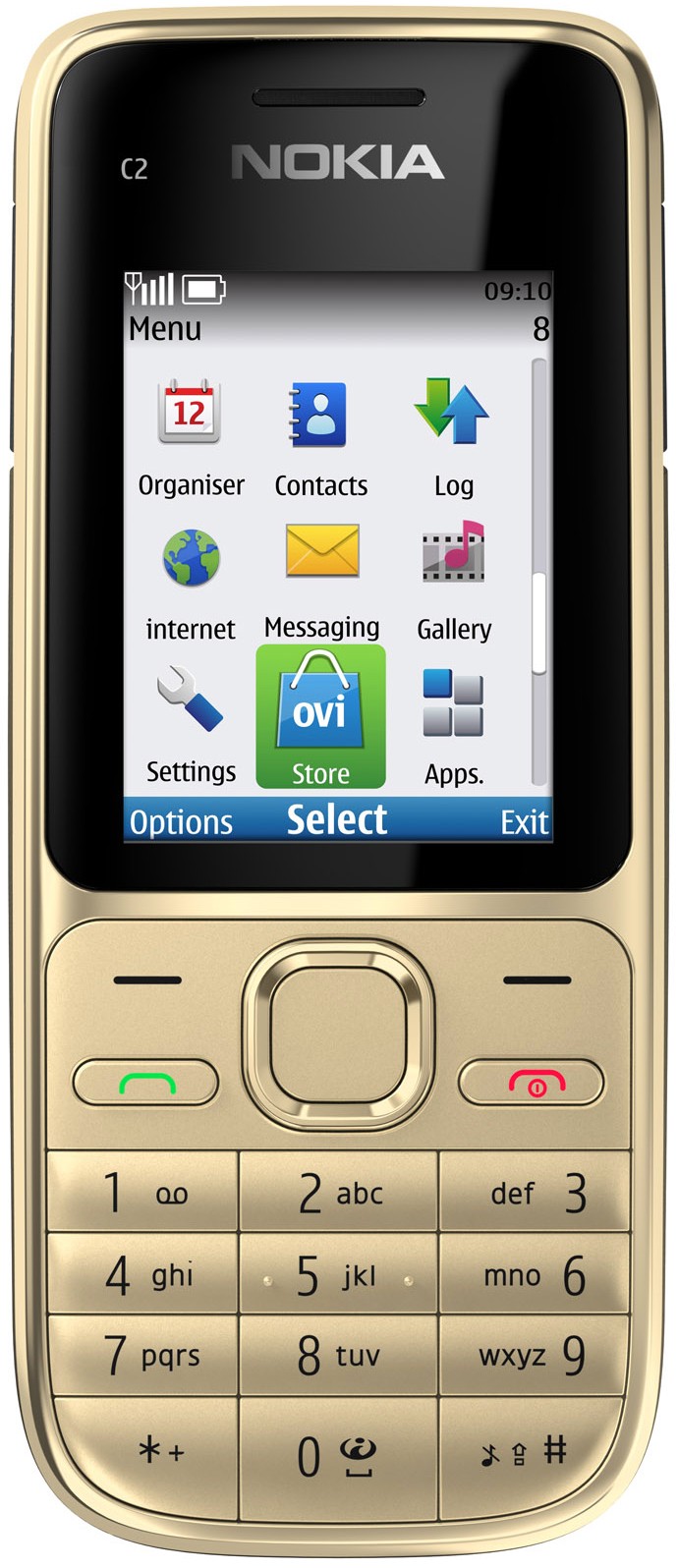 Nokia C2-01 mobiltelefon (varm s&oslash;lv)