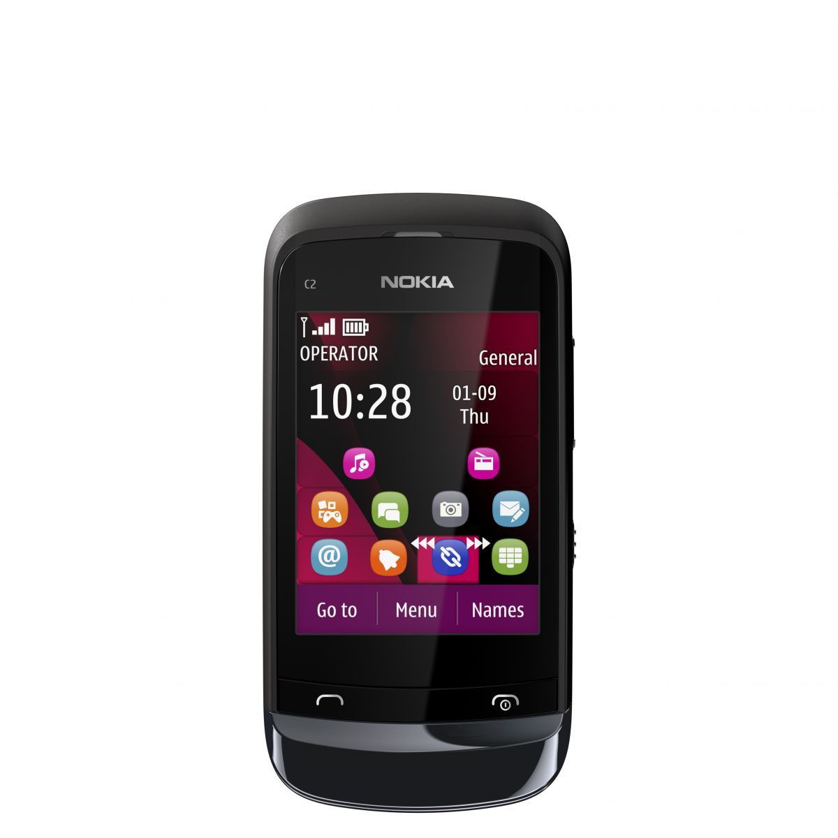 Nokia C2-02 Touch and Type (musta)