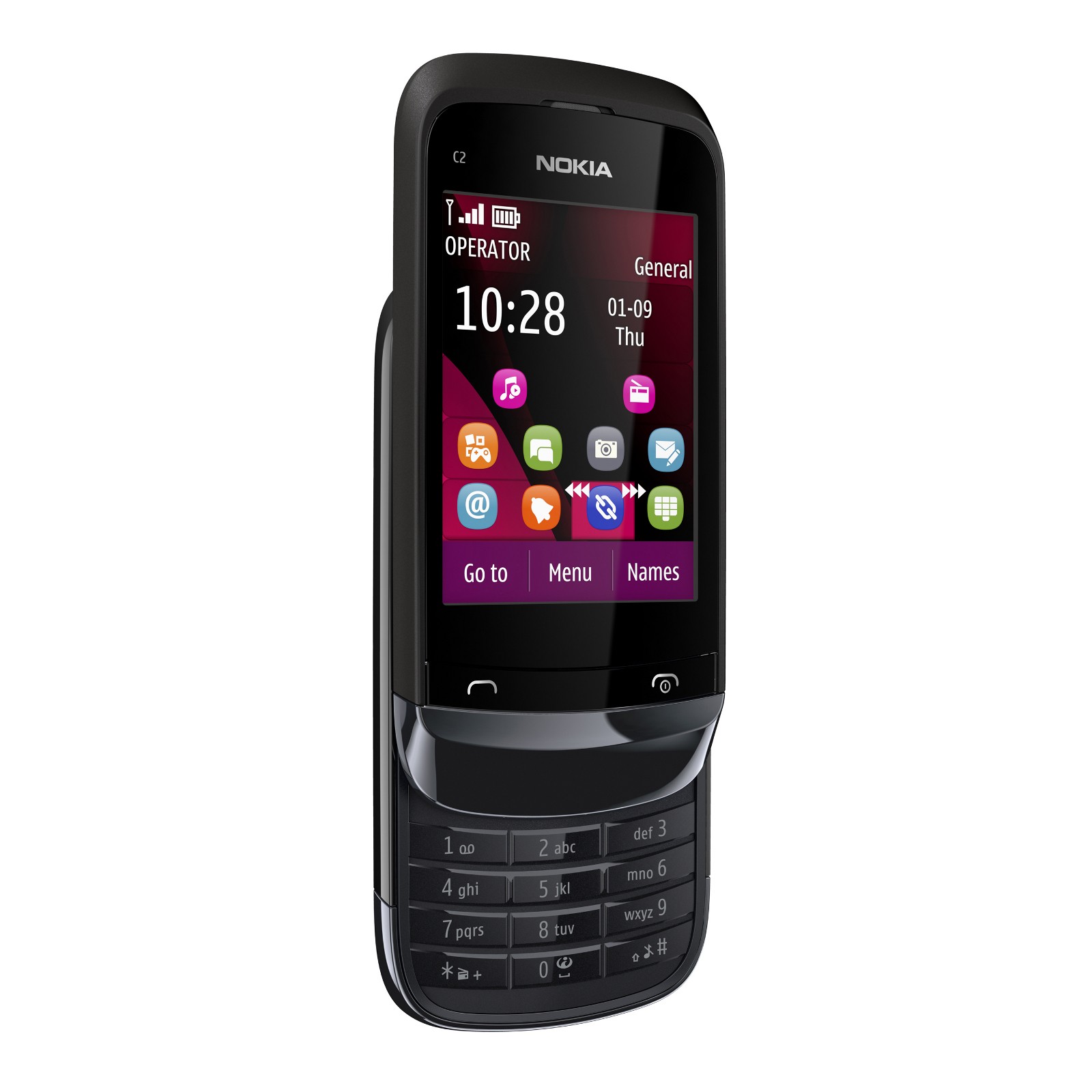 Nokia C2-03 čierna (black) - mobil