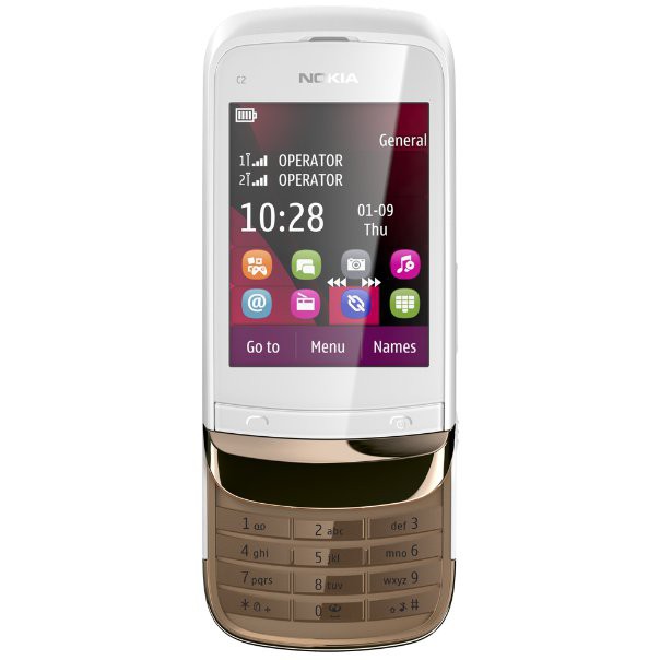 Nokia C2-03 zlato-biela (gold-white) - mobil