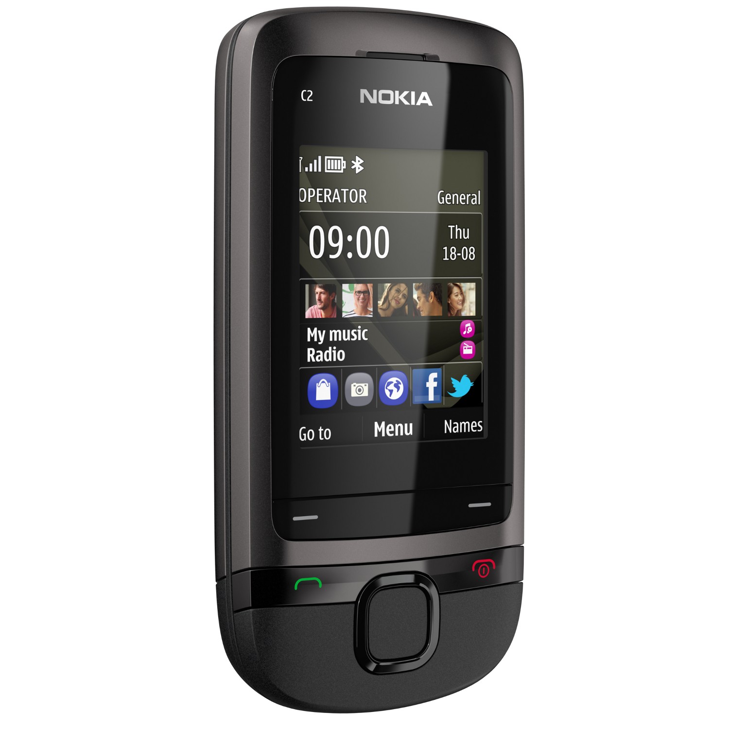 Nokia C2-05 grey slide GSM-MOBIL