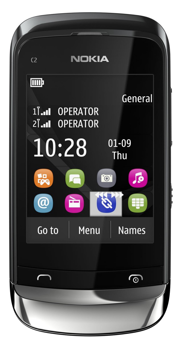 Nokia C2-06 šed&aacute; - mobil