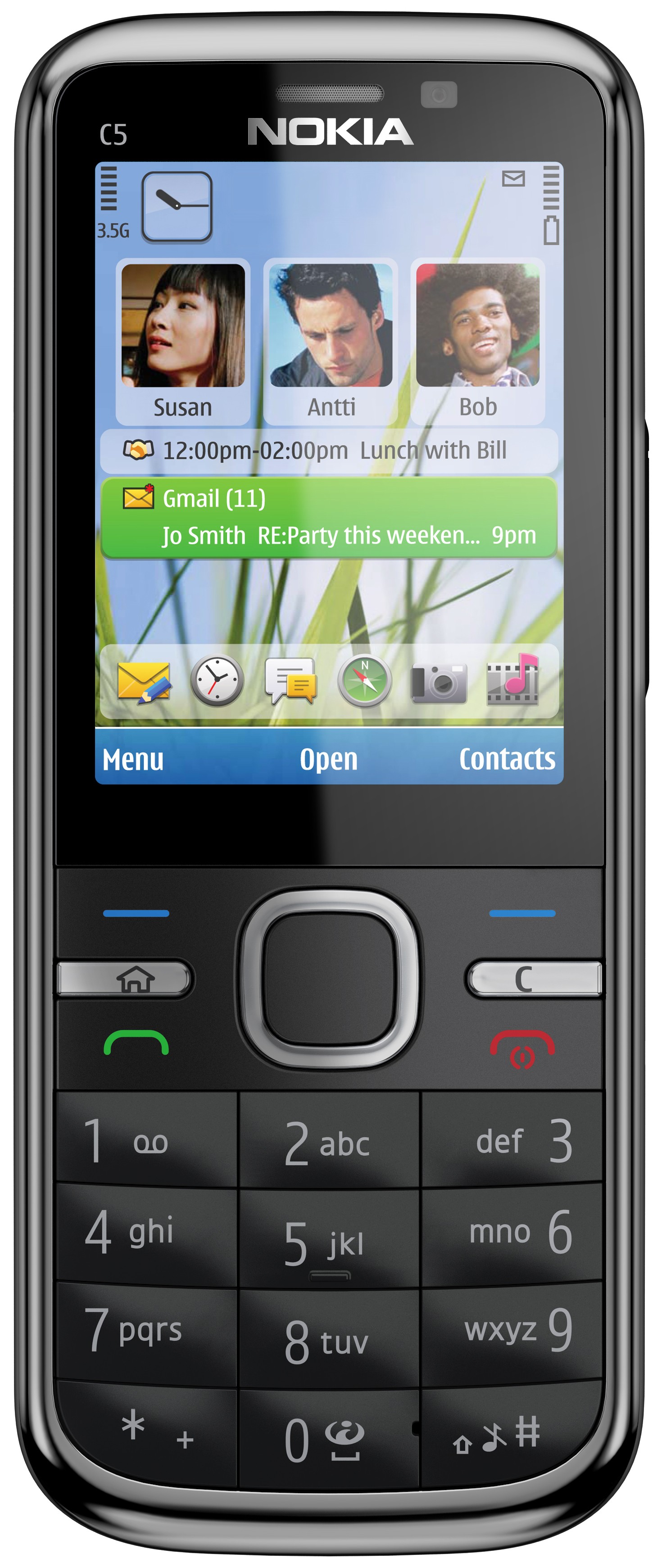 Nokia C5 Mobiltelefon (svart)