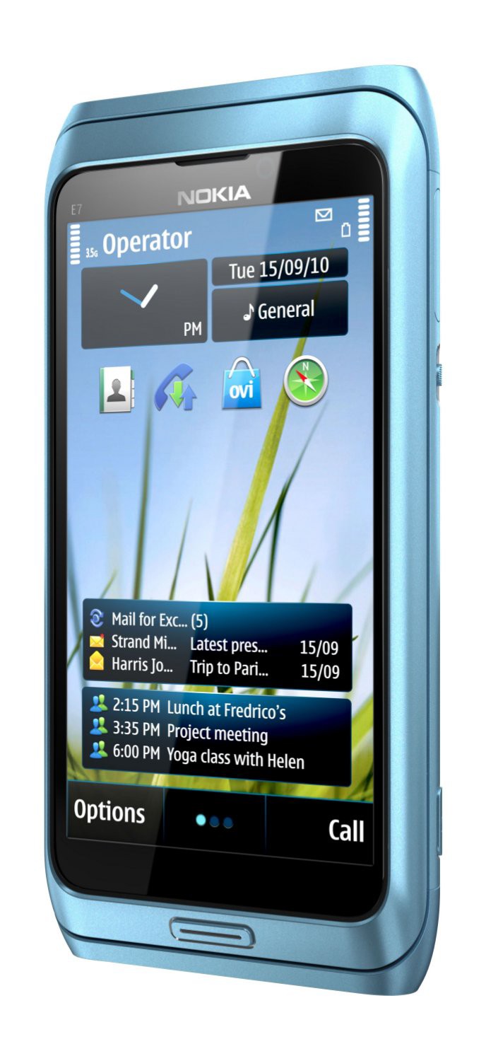 Nokia E7 modr&aacute; (blue) - mobil