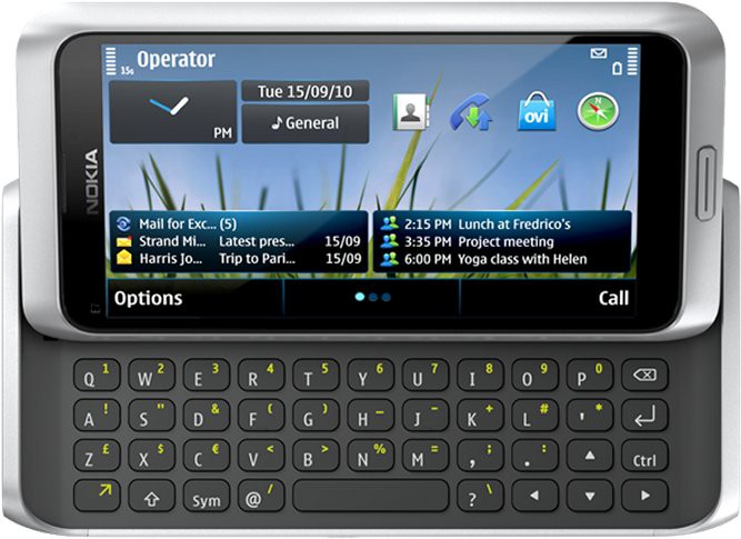 Nokia E7 b&iacute;l&aacute; (white) - mobil