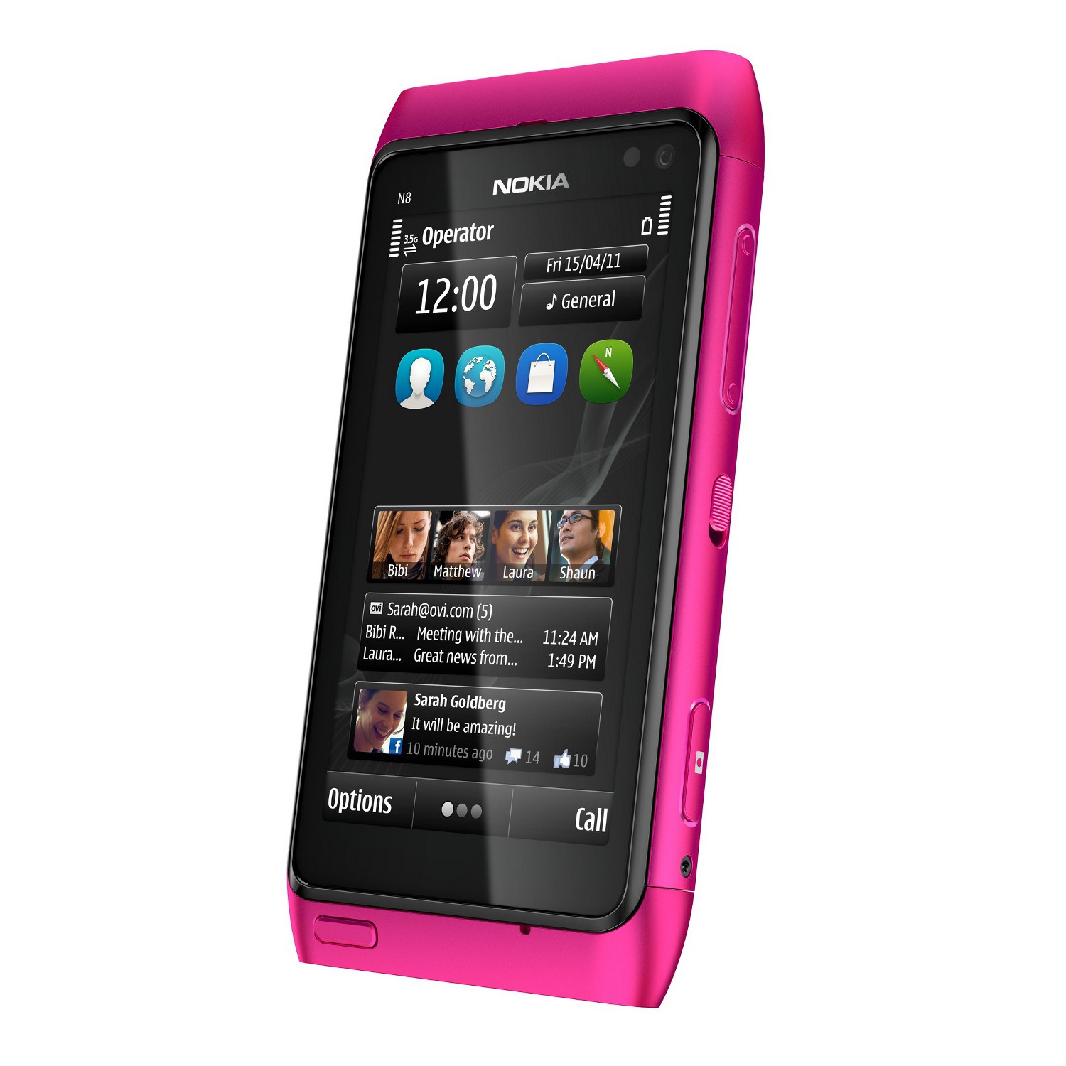 Nokia N8 pink/růžov&aacute; - mobil