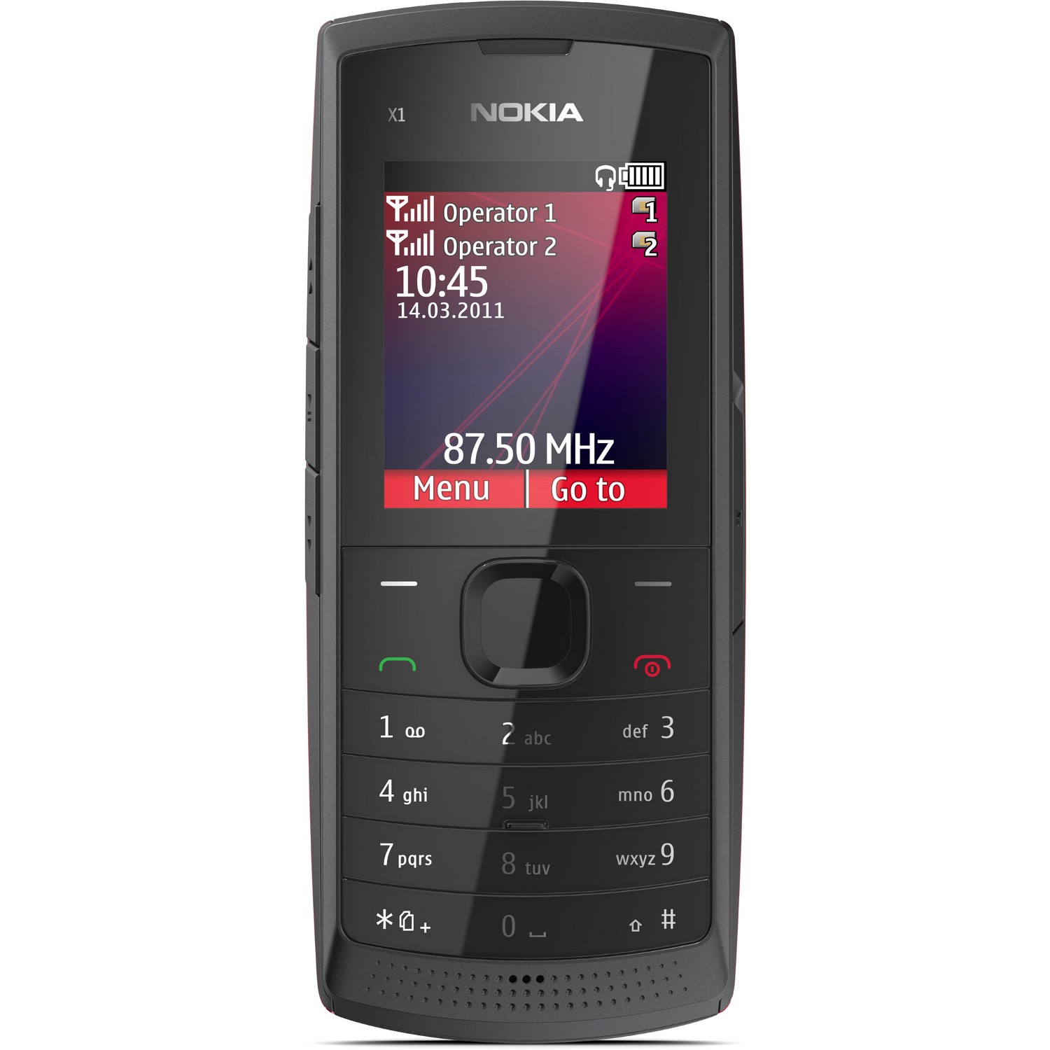 Nokia X1-01 šediv&aacute; (dark grey) - mobil