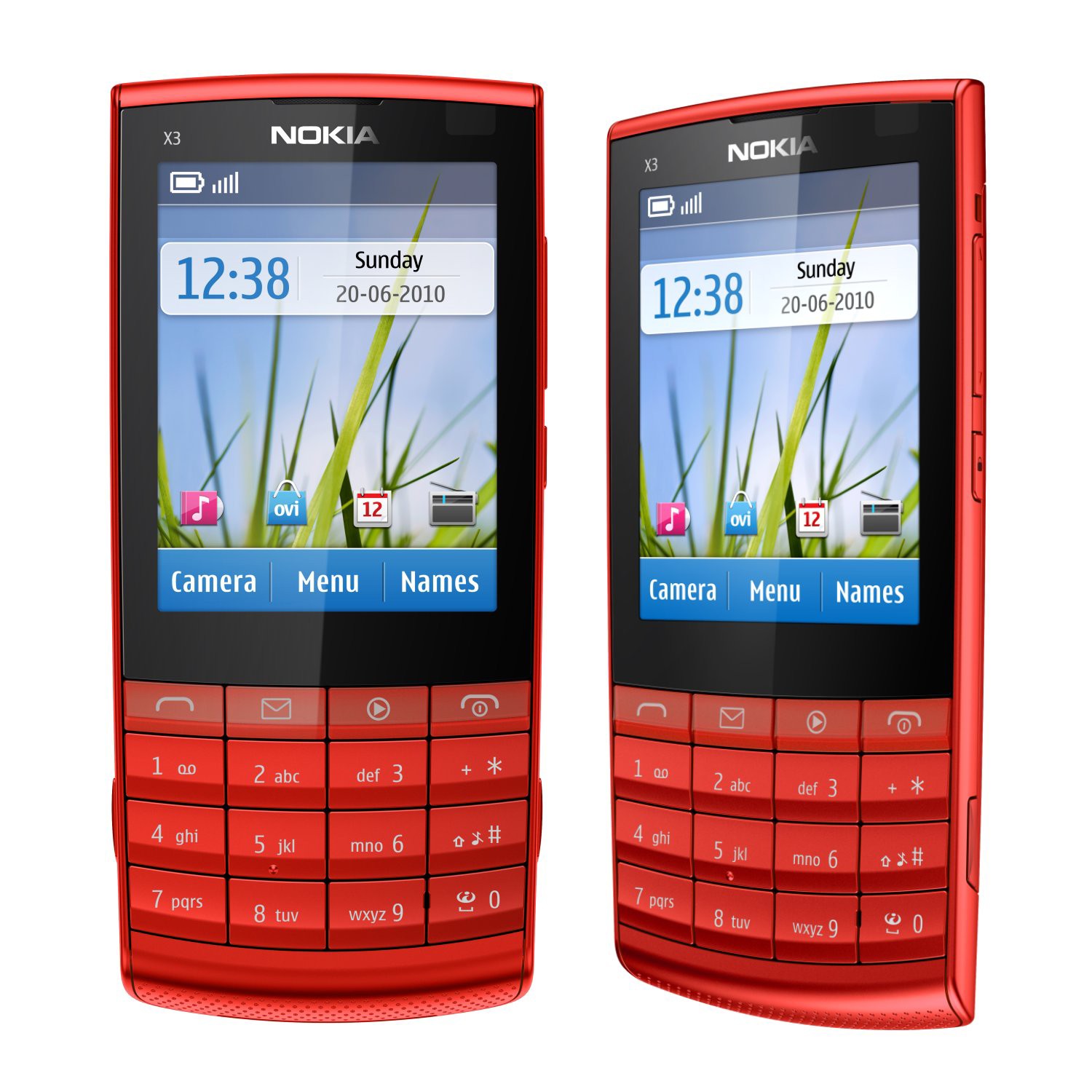 Nokia X3-02 červen&aacute; (red) - mobil
