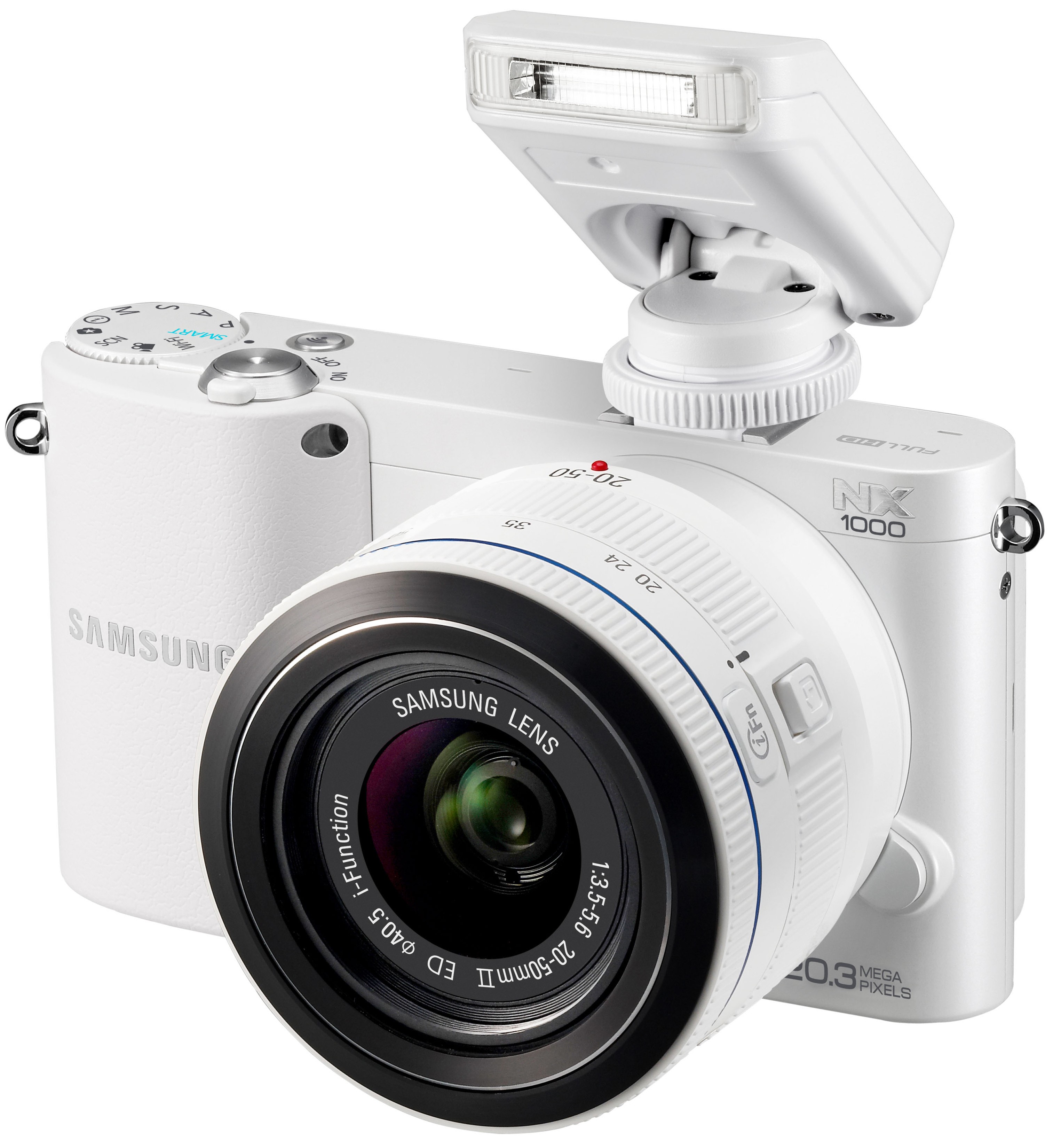 Samsung NX1000 systemkamera + 20-50mm objektiv (hvit)