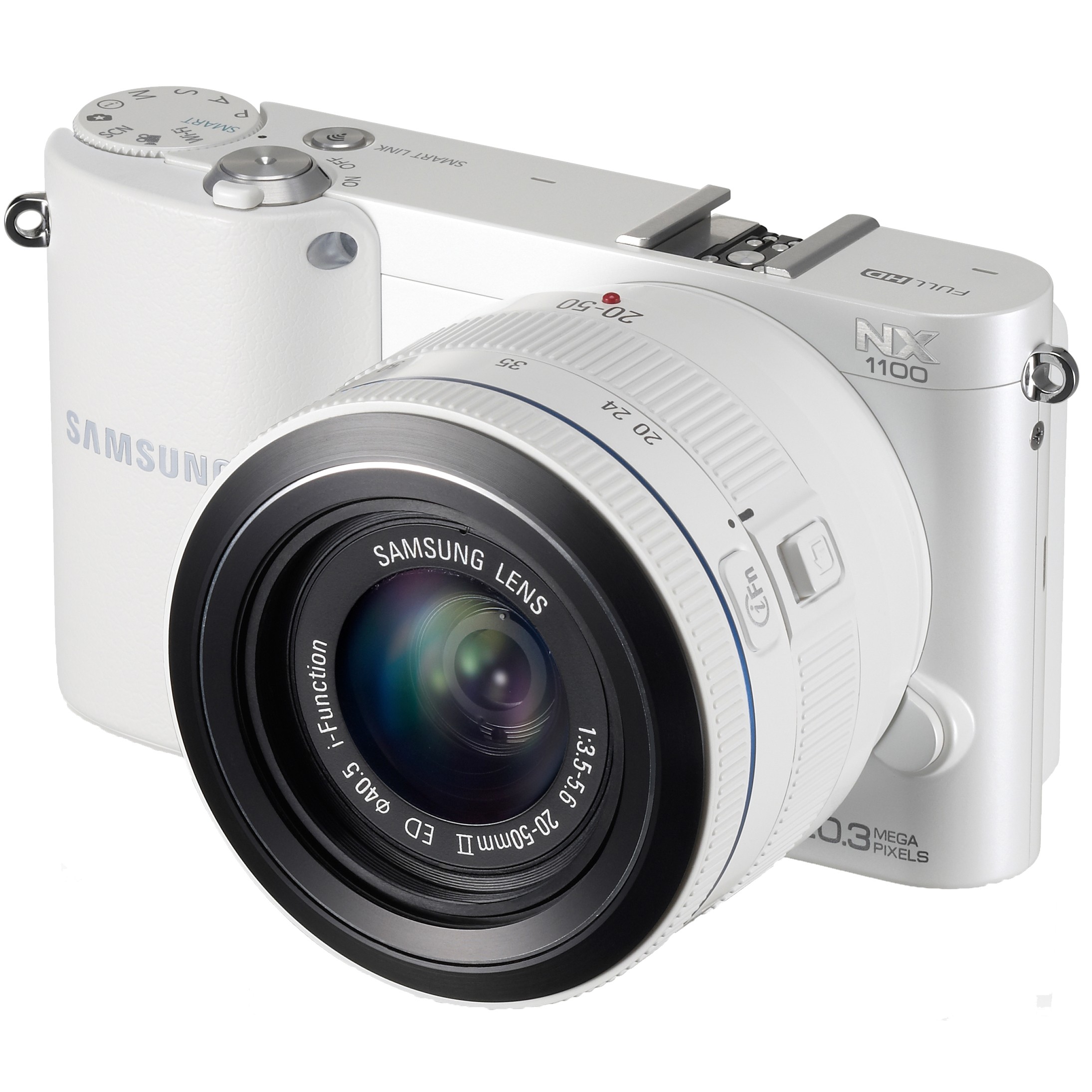 Samsung NX1100 systemkamera m/20-50mm objektiv (hvit)