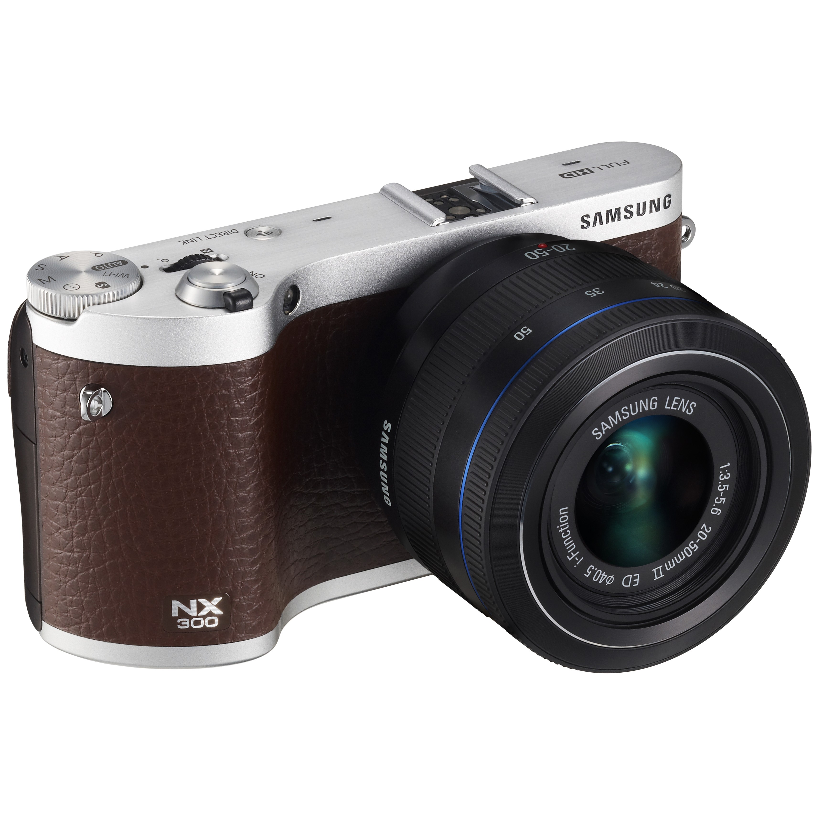 Samsung NX300 systemkamera + 20-50mm objektiv (brun)