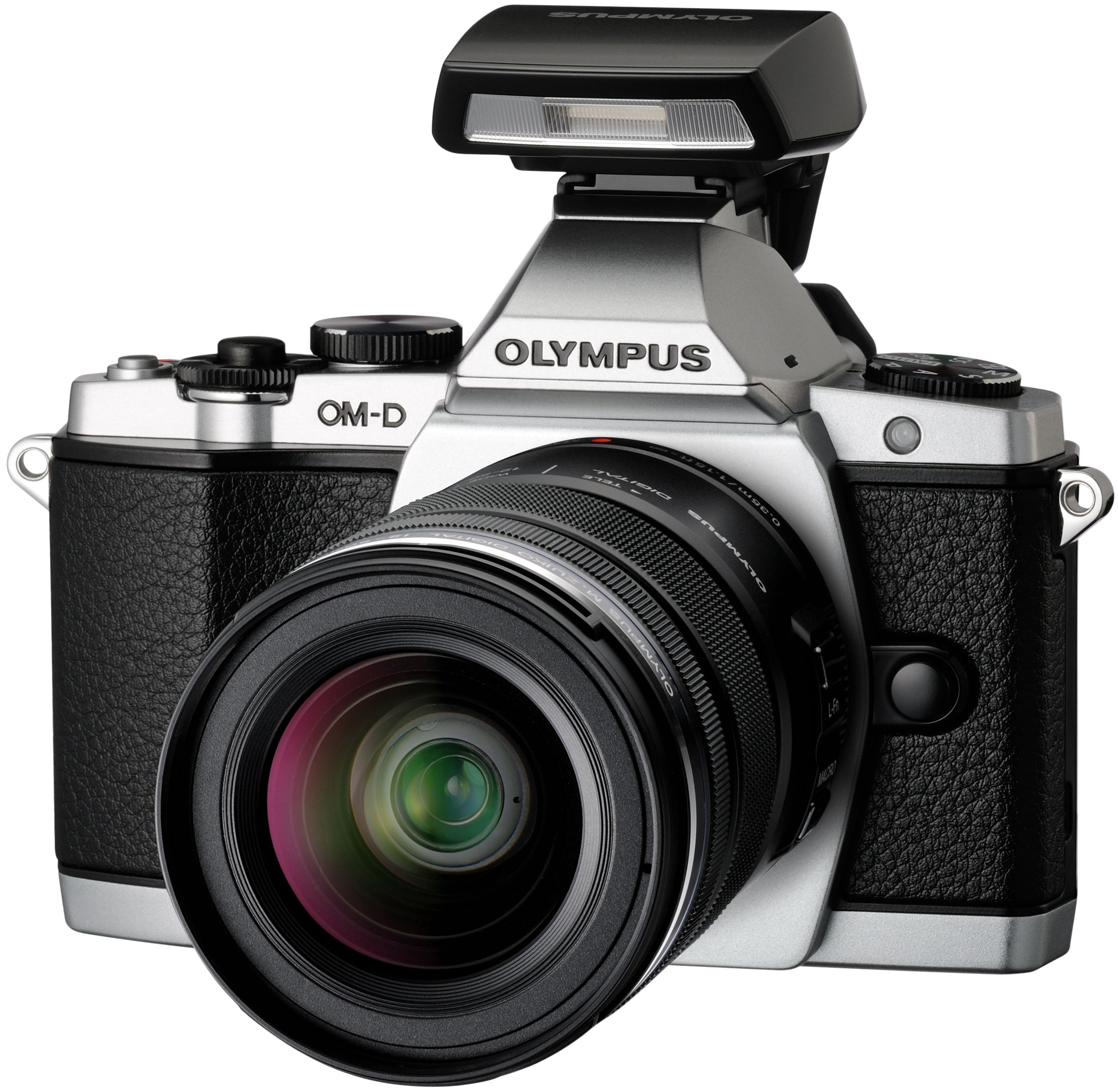 Olympus OM-D E-M5 m/12-50mm objektiv (s&oslash;lv)