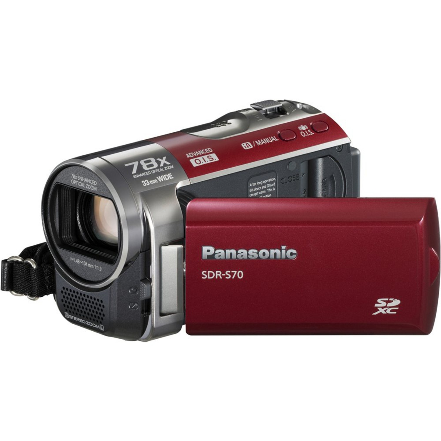 Panasonic SDR-S70 red/červen&aacute; - kamera