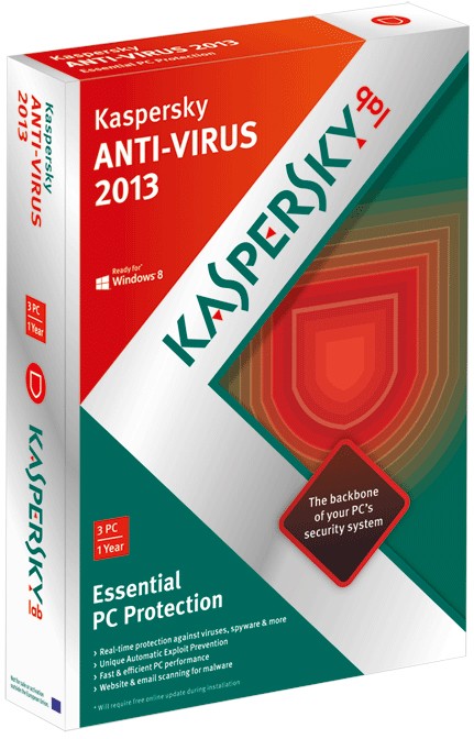 Kaspersky Anti-Virus 2013 (3 licenser)