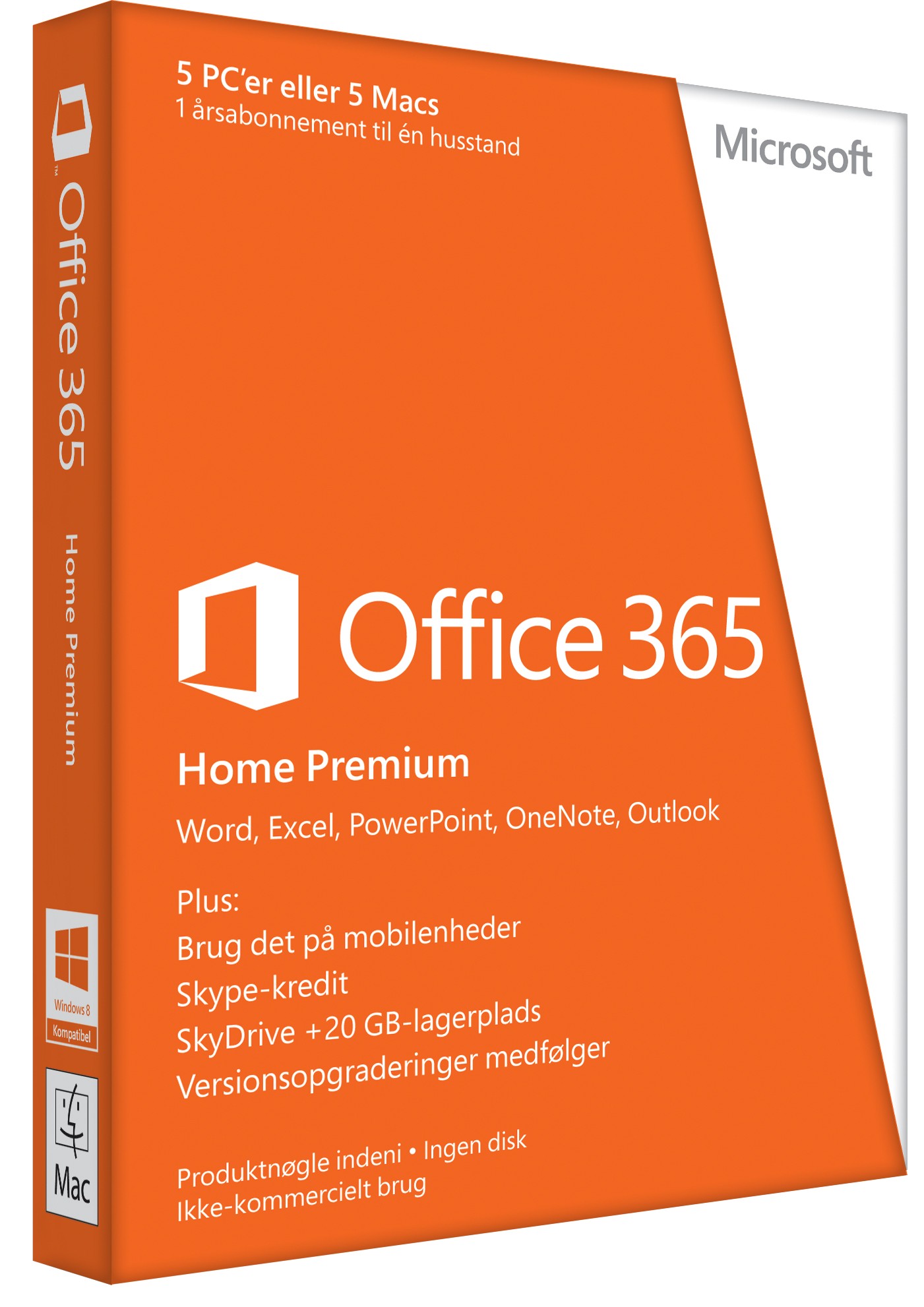 Microsoft Office 365 Home Premium (1 års abonnement)