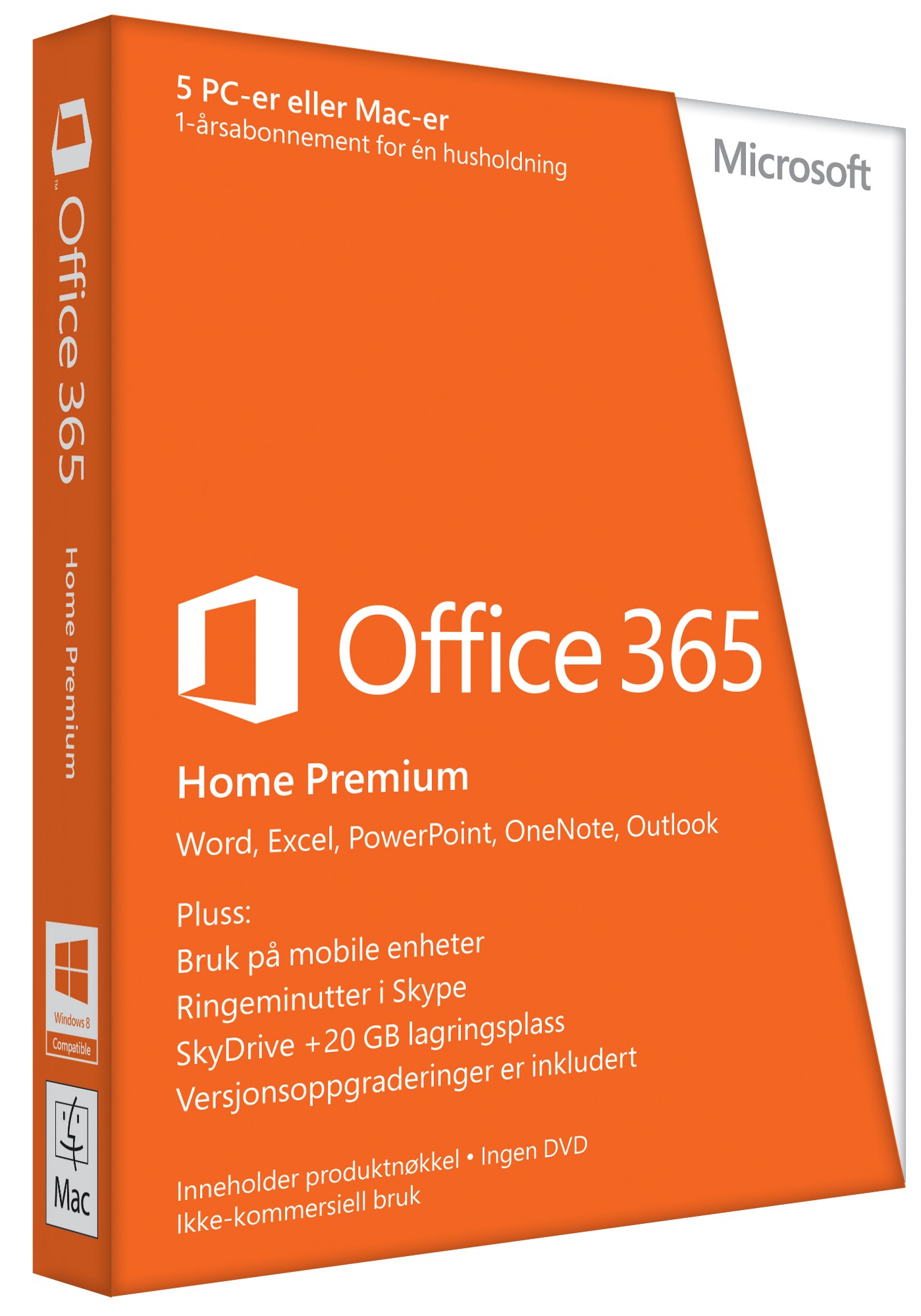 Microsoft Office 365 Home Premium (1 års abonnement)