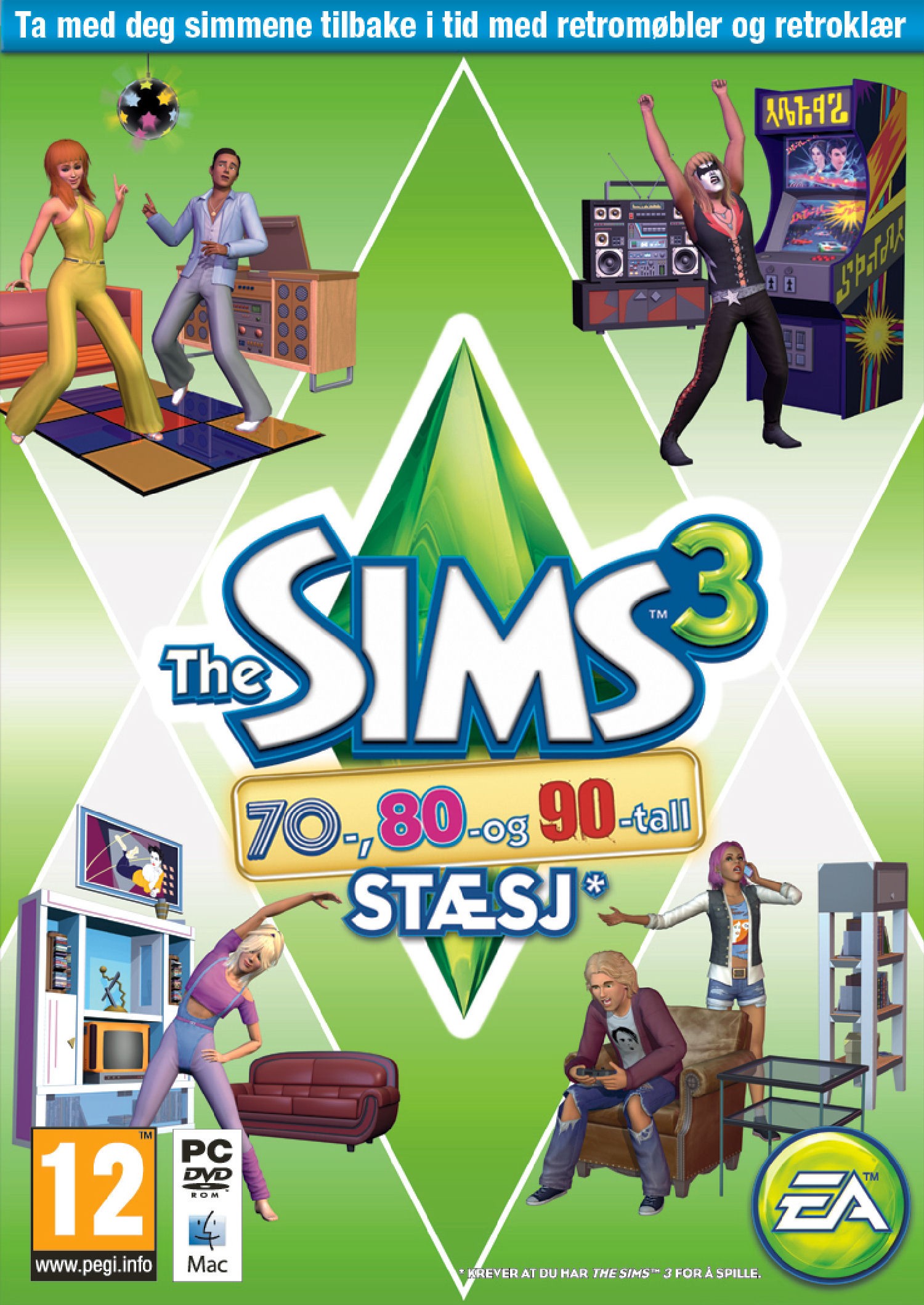 The Sims 3: 70-, 80- og 90-tall: Stæsj (PC)