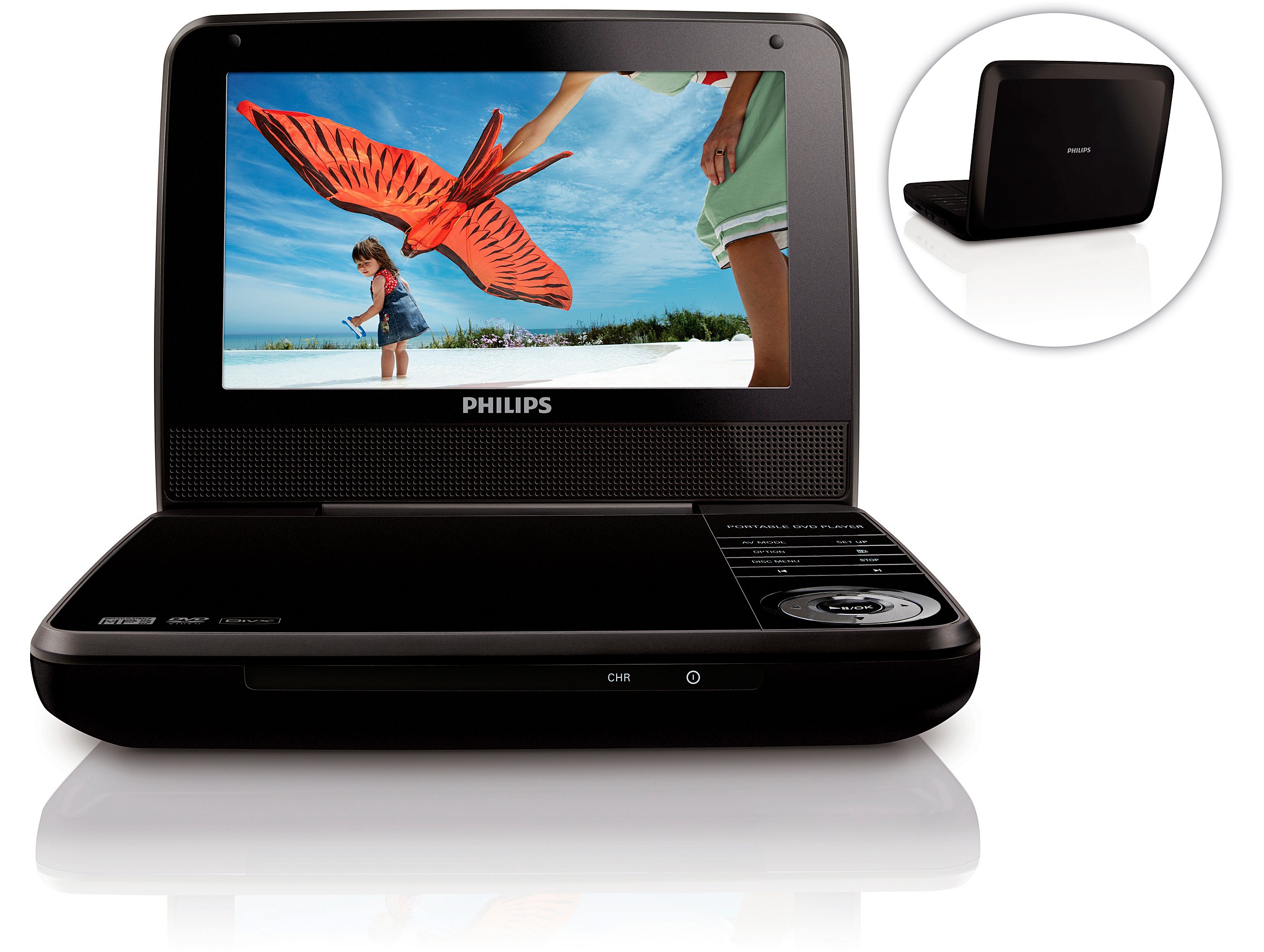 Philips B&auml;rbar DVD-spelare PD7000B