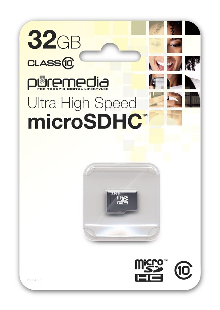 Puremedia 32 GB microSDHC minnekort