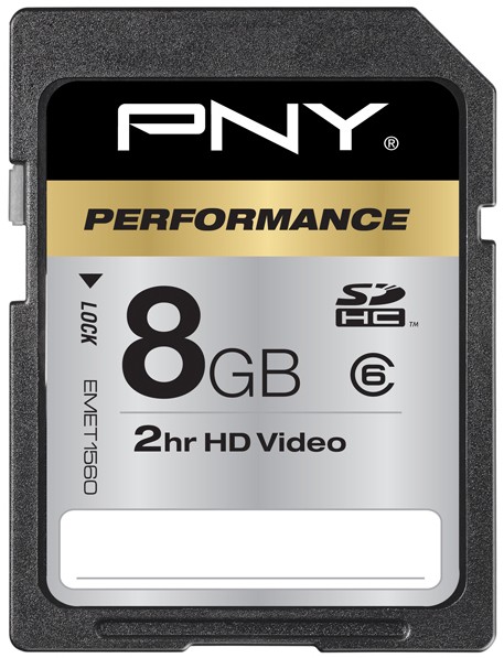 PNY 8 GB Performance SDHC minnekort