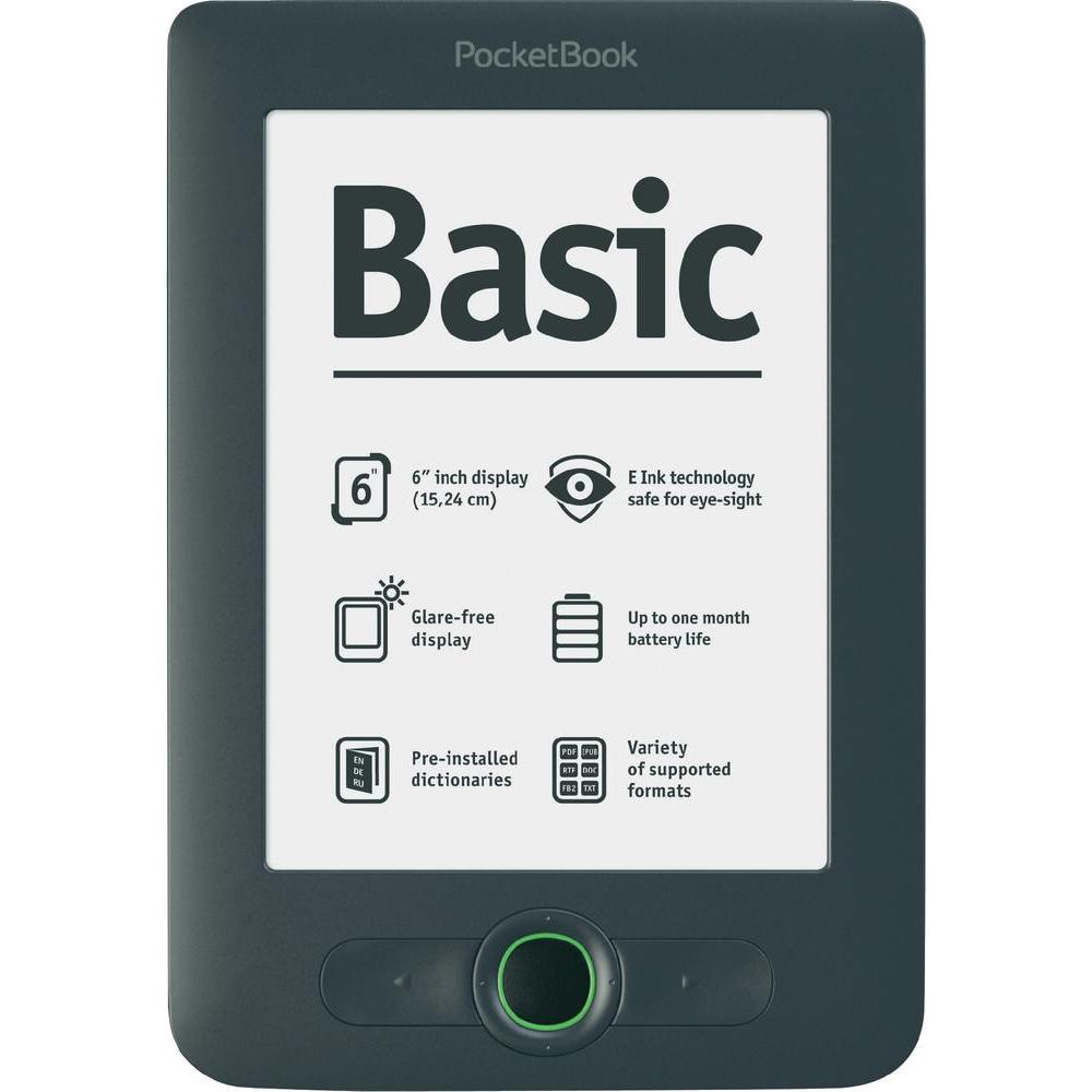 Pocket Book Basic 613 nová verzia šedá – eBook čítačka