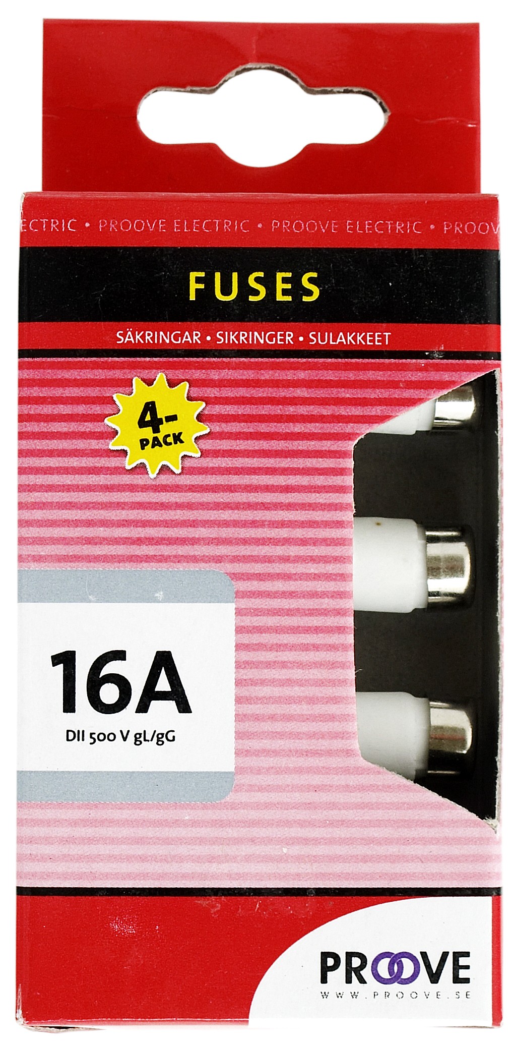 Proove sikring 16A (4pk)