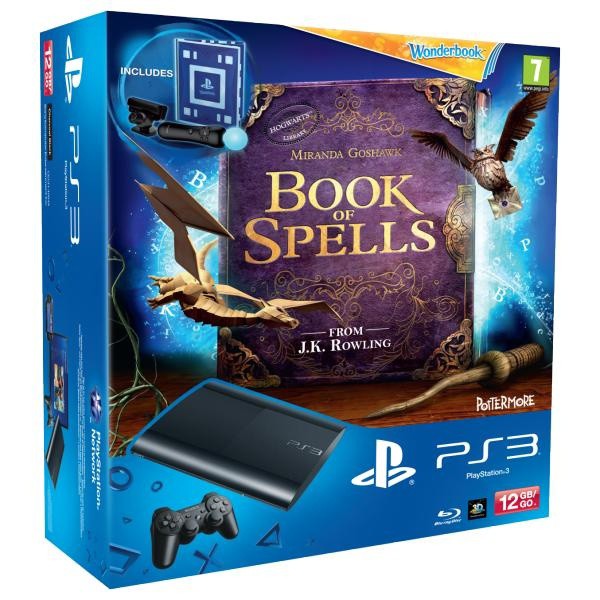 Sony PS3 12GB + Book Of Spells + Move Starter Pack - herní konzole