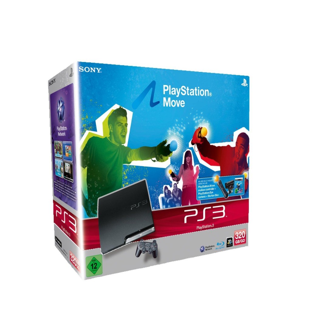 Sony PS3 320GB + Move Starter Pack - hern&iacute; konzole