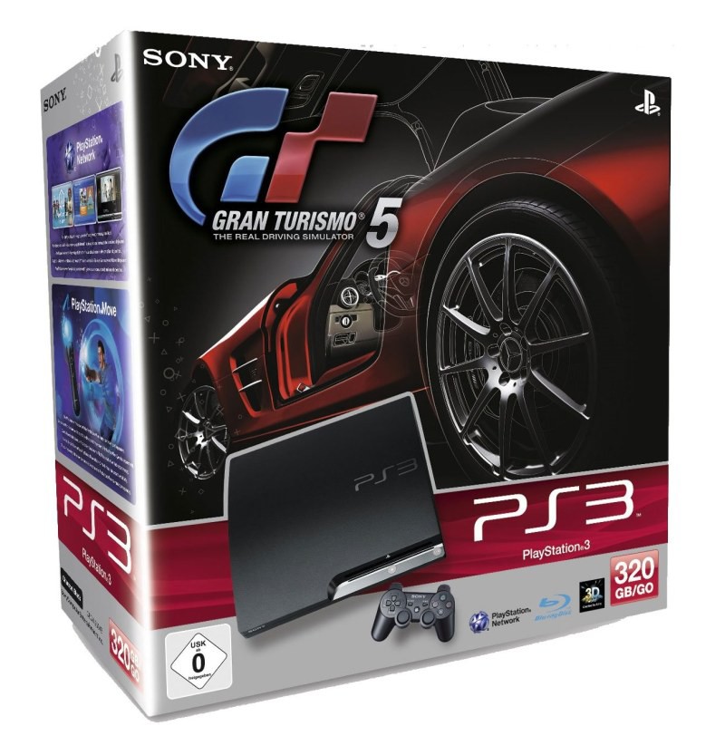 Sony PS3 320GB + Gran Turismo 5 + DualShock 3 - hern&iacute; konzole