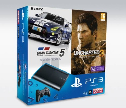 Sony PS3 500GB + Gran Turismo 5 + Uncharted 3 - herní konzole