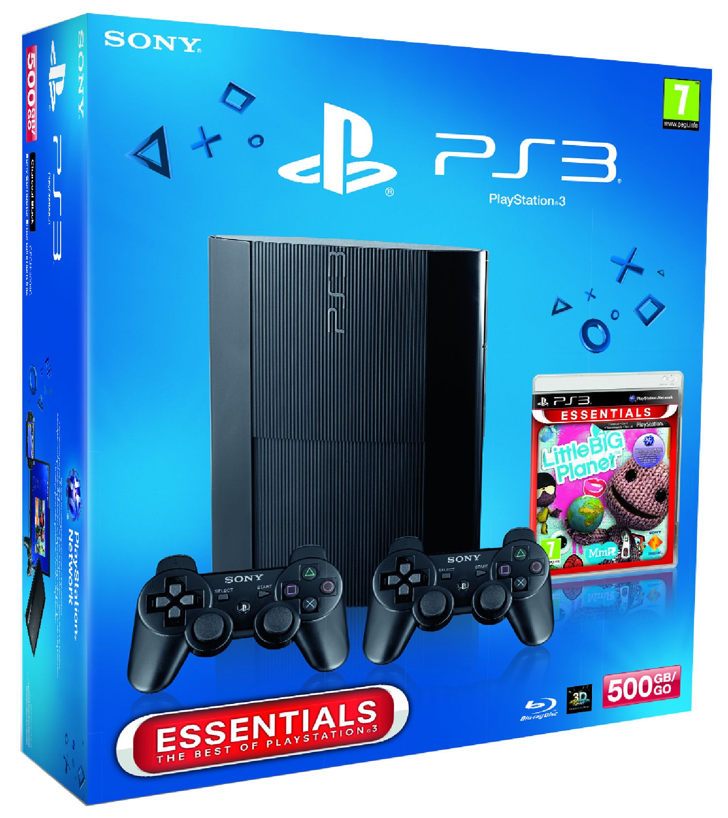 PlayStation 3 - 500 GB + Little Big Planet + Kontroller