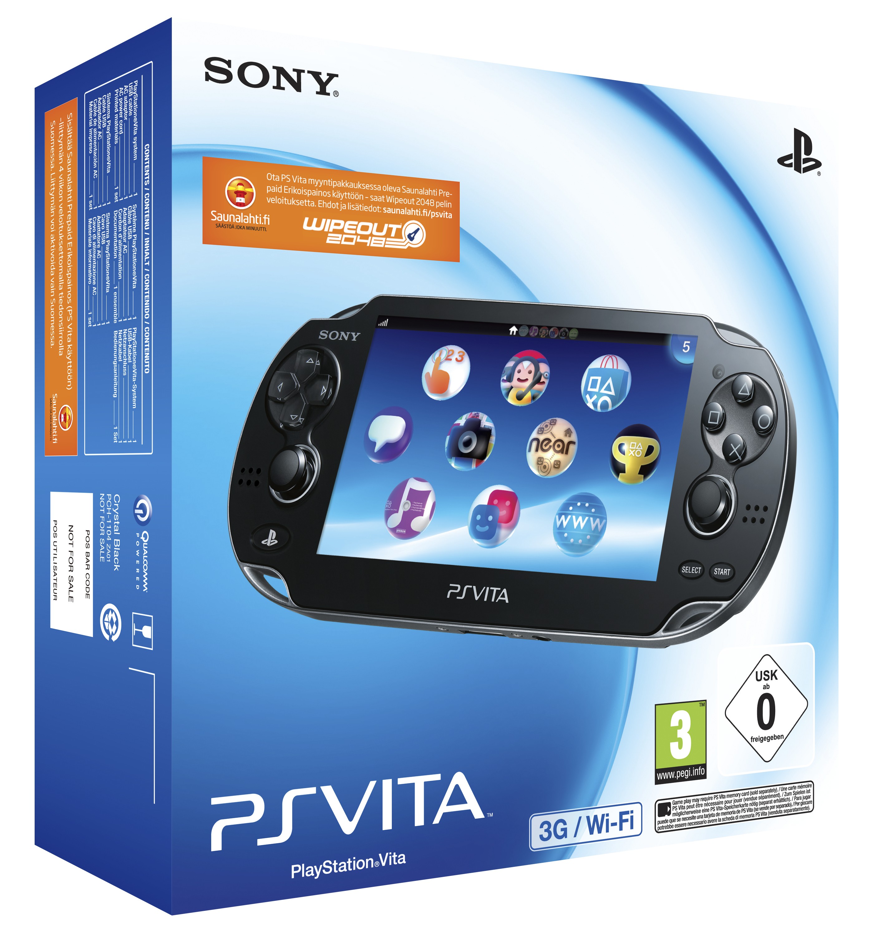 PlayStation Vita 3G sis. Saunalahti SIM-kortti