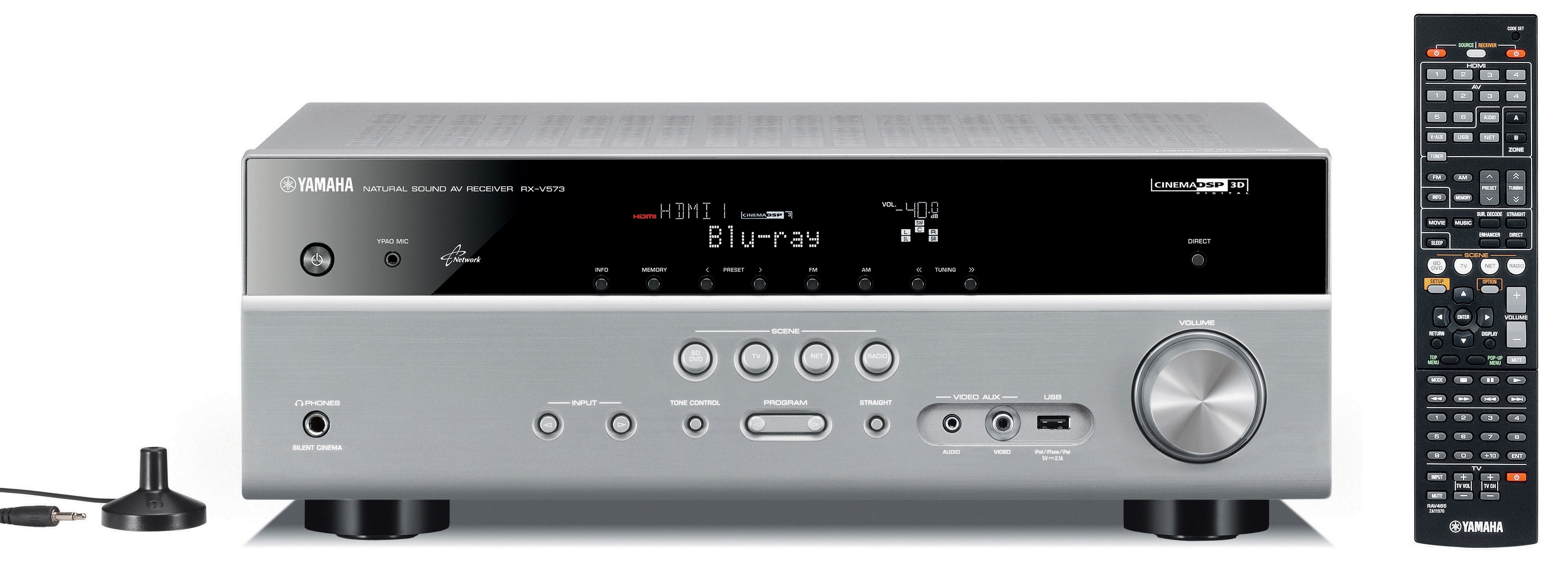 Yamaha 7.1 Receiver RX-V573 (silver)
