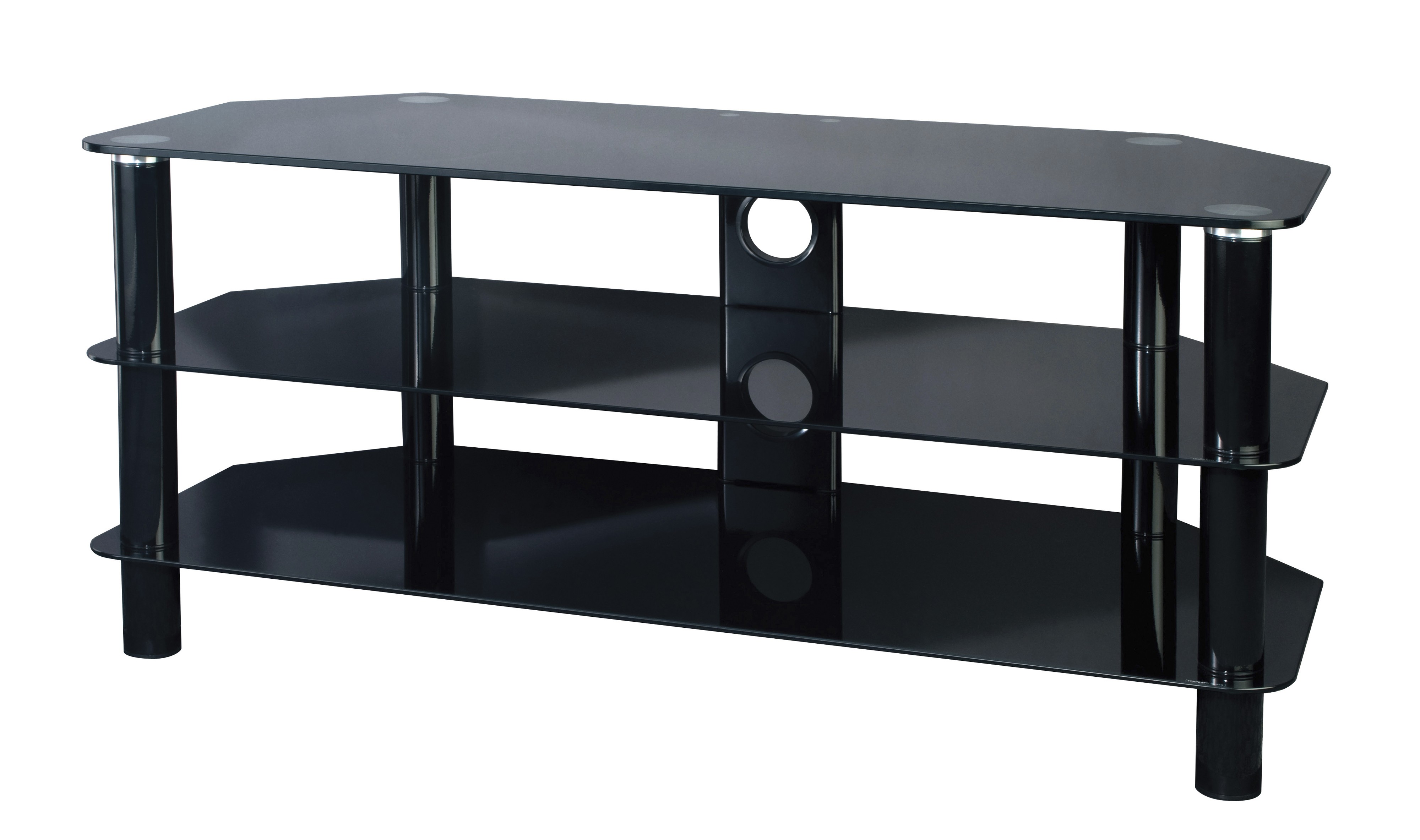 Tv bord sort glass