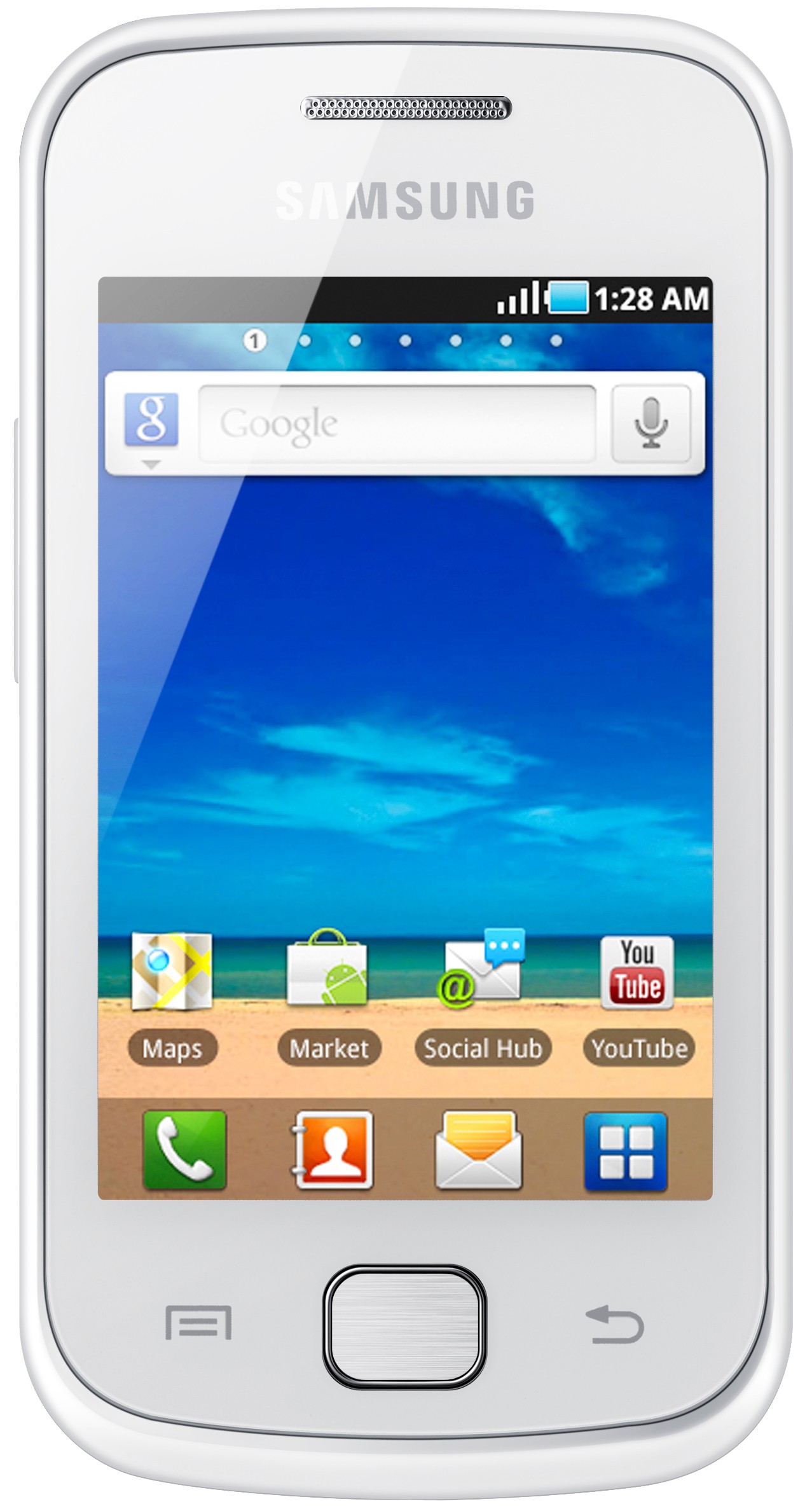Samsung Galaxy Gio S5660 (hvit) Telenor