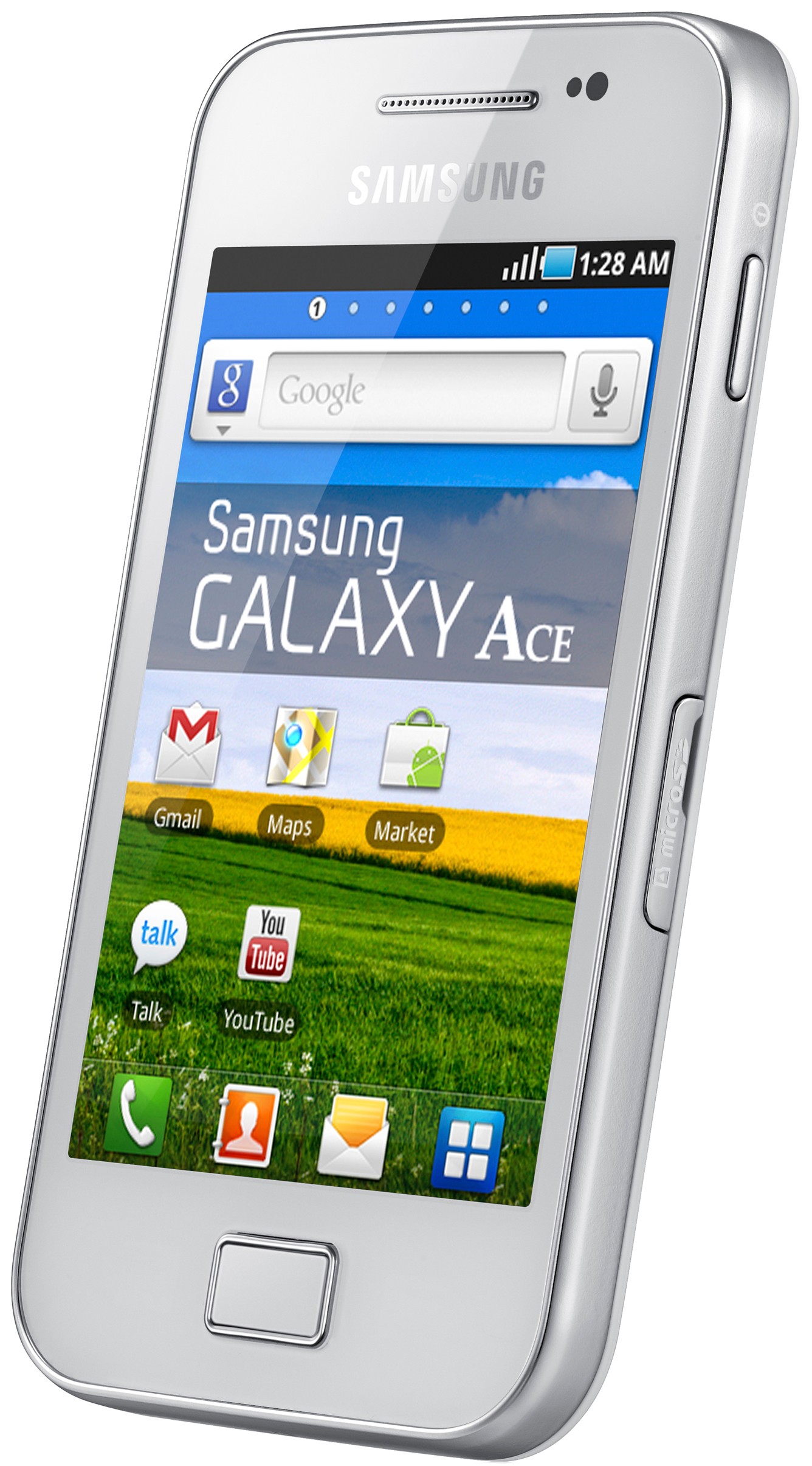 Samsung Galaxy Ace S5830 smarttelefon (hvit)