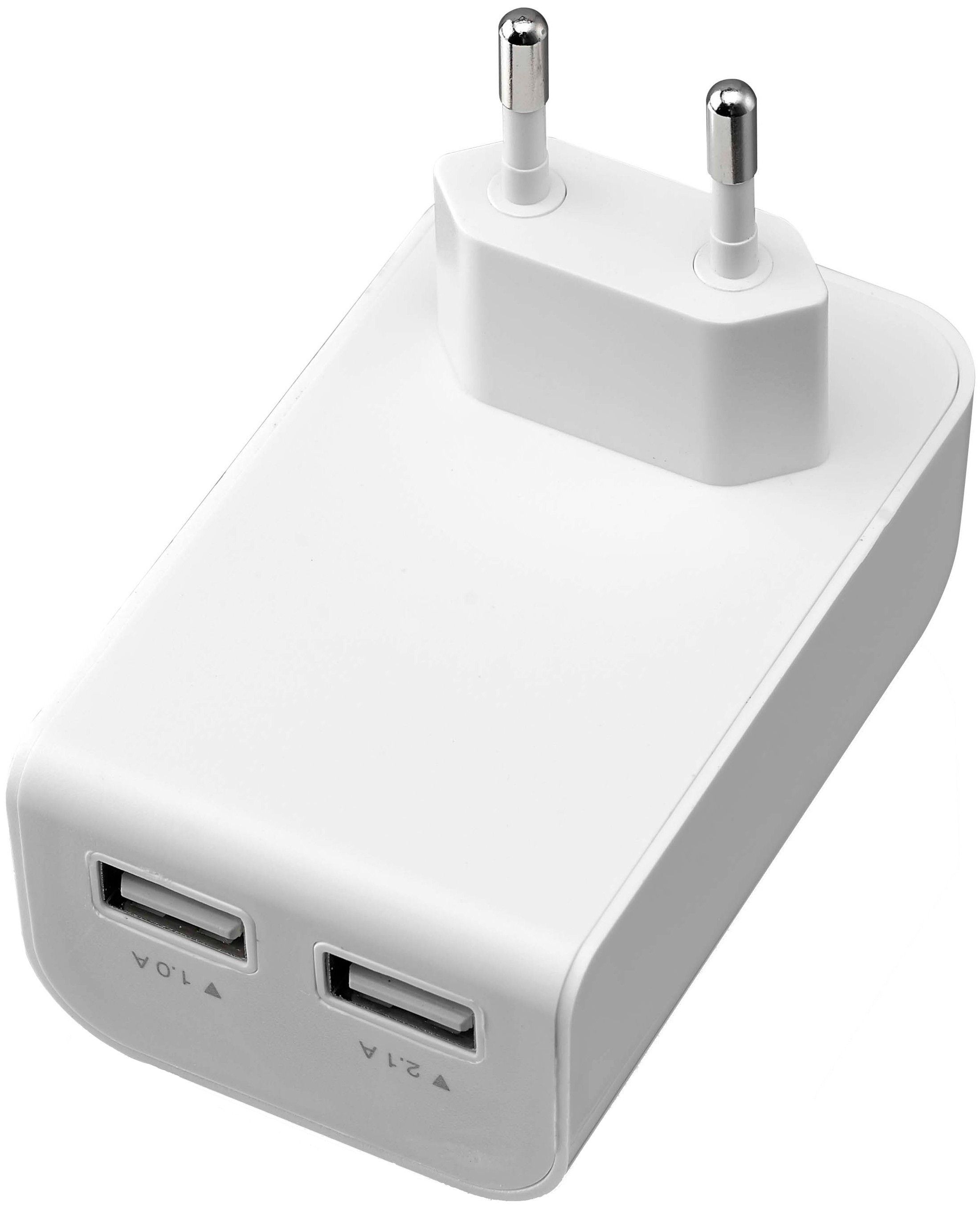 Sandstrøm AC-lader med 2 x USB-innganger