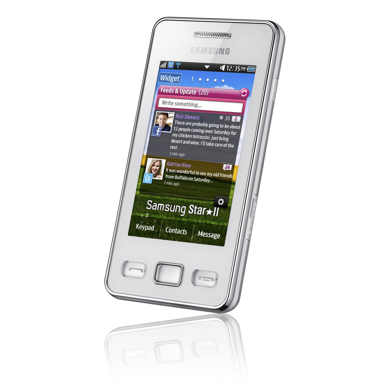 Samsung S5260 Star 2 b&iacute;l&yacute; (white) - mobil