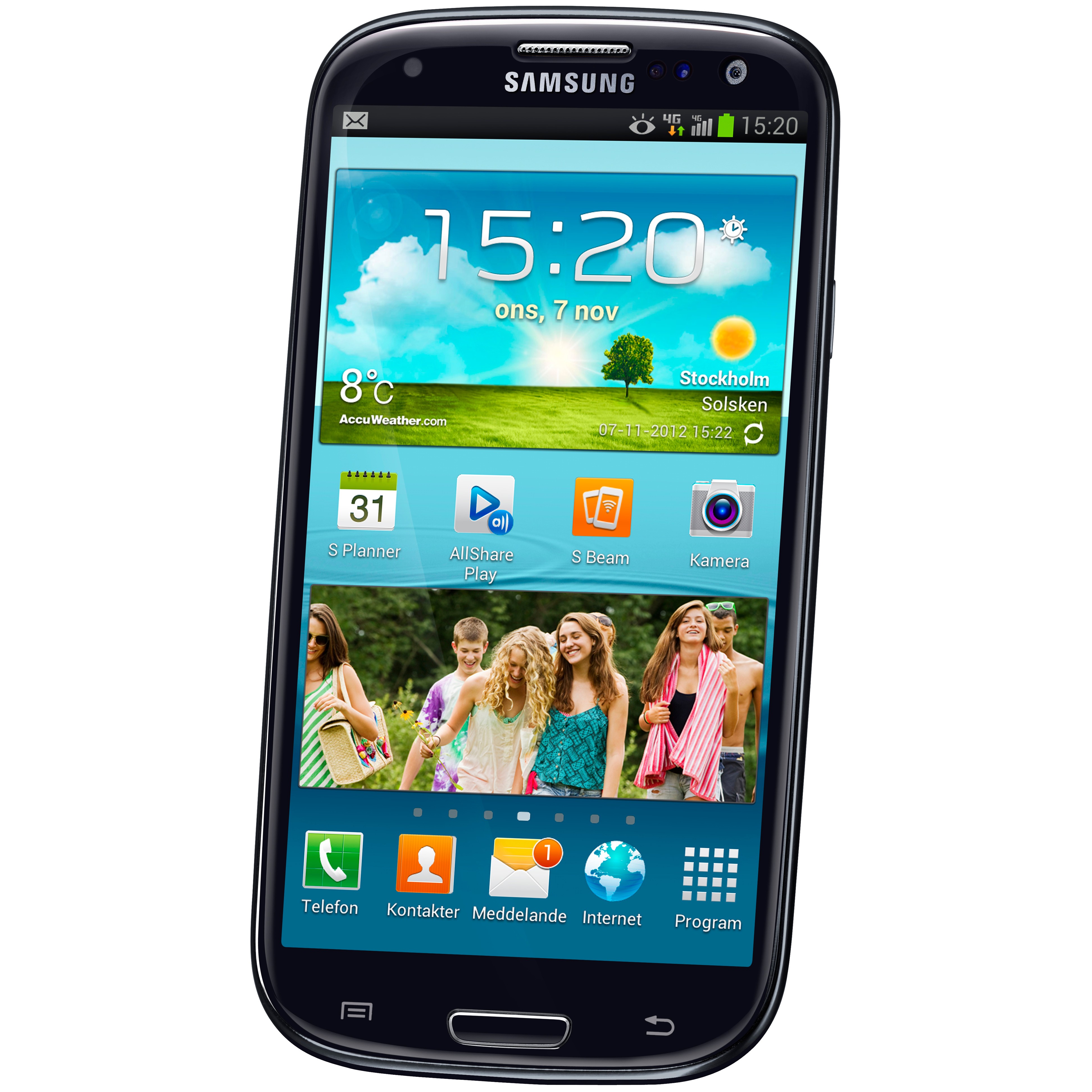 Samsung Galaxy S3 I9305 4G smarttelefon (sort)