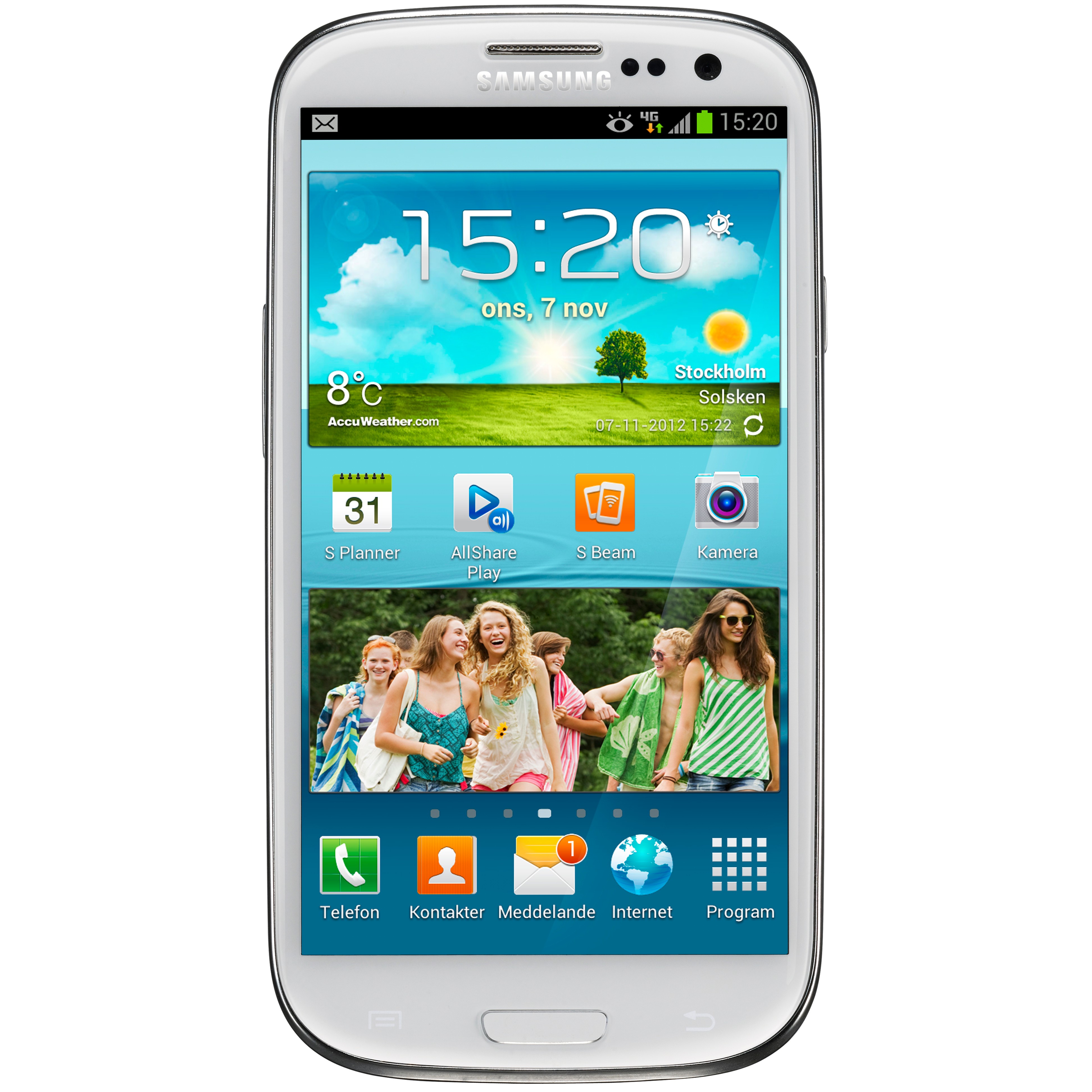 Samsung Galaxy S3 I9305 4G smarttelefon (hvit)