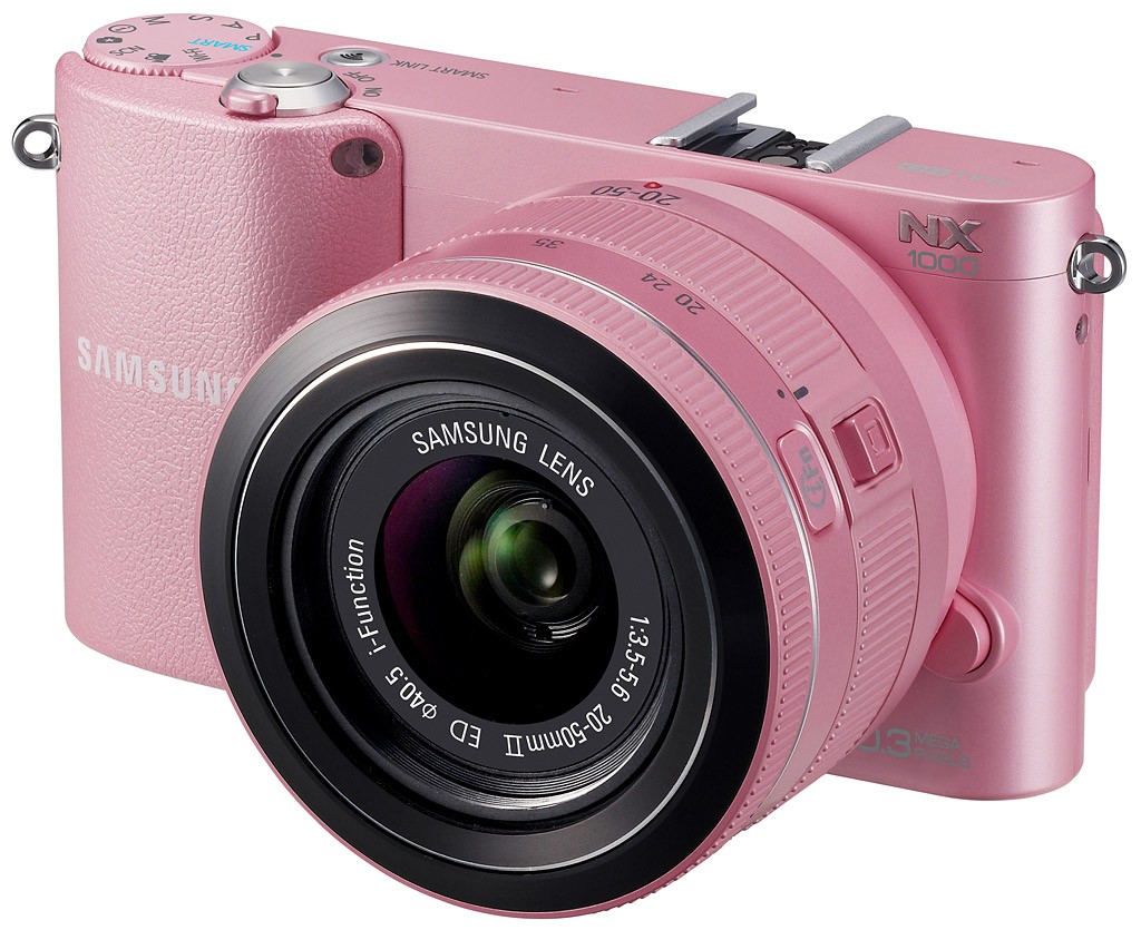Samsung NX1000 (růžový) + 20-50mm objektiv - hybrid