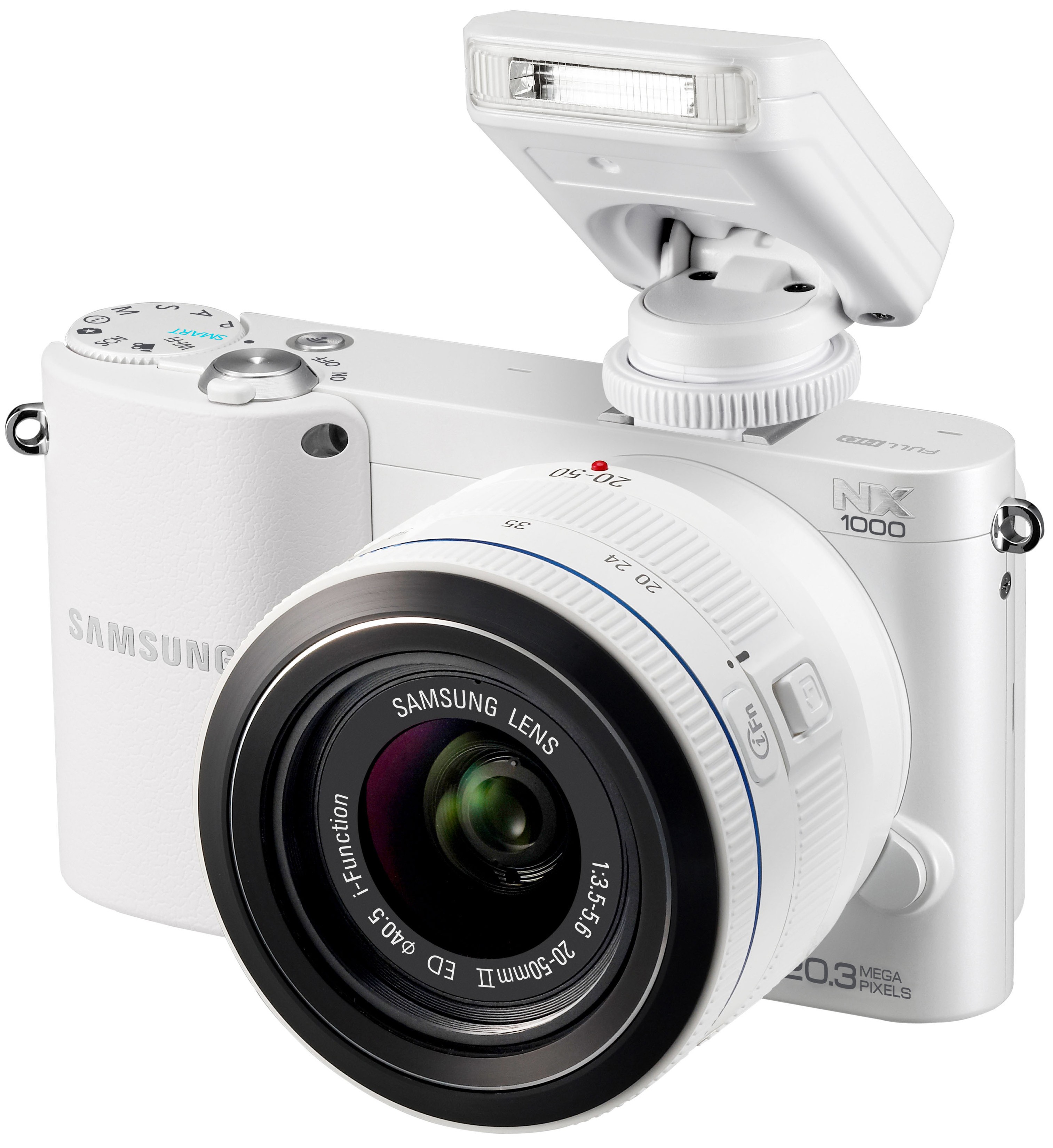 Samsung NX1000 (bílý) + 20-50 mm objektiv – hybrid