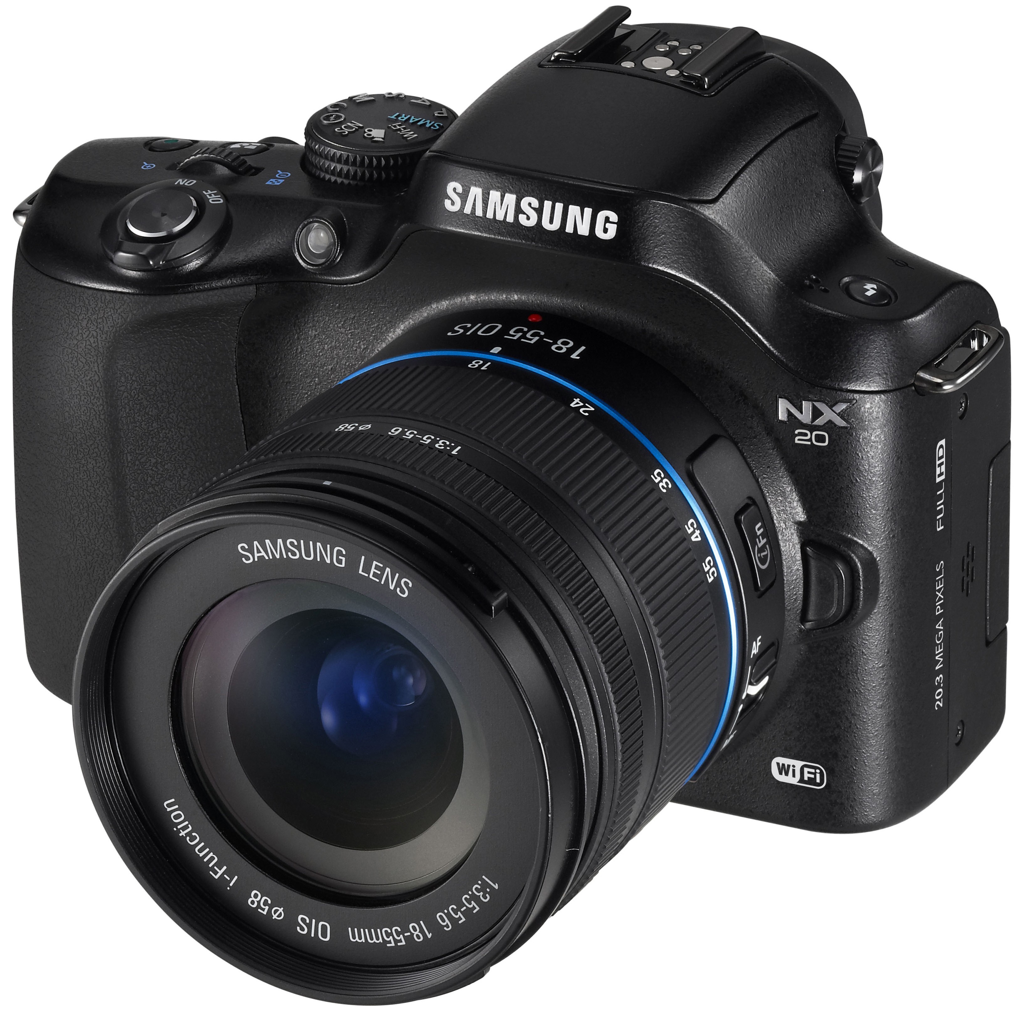 Samsung NX20 + 18-55 mm objektiv – hybrid