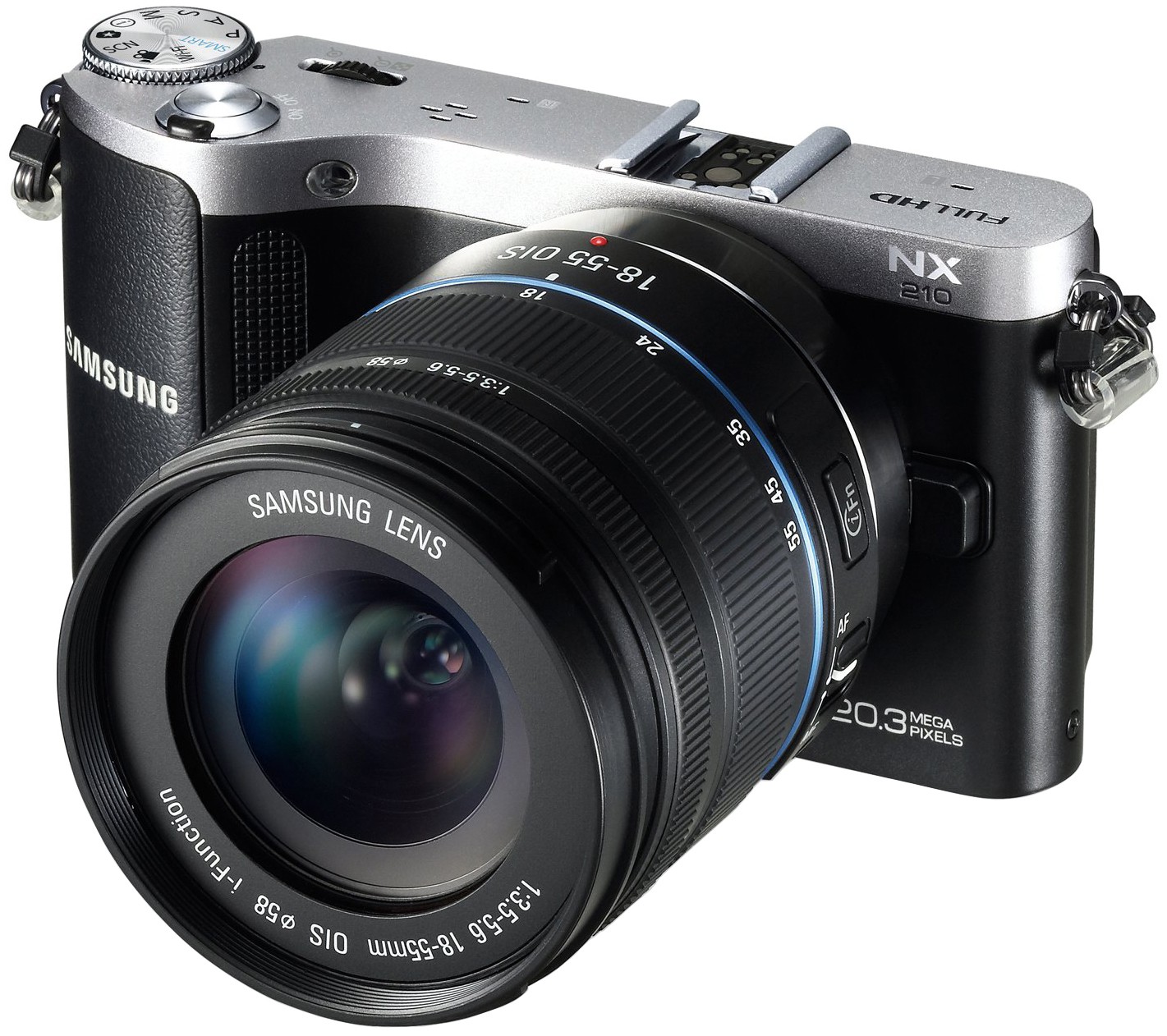 Samsung NX210 + 18-55 mm objektiv – hybrid